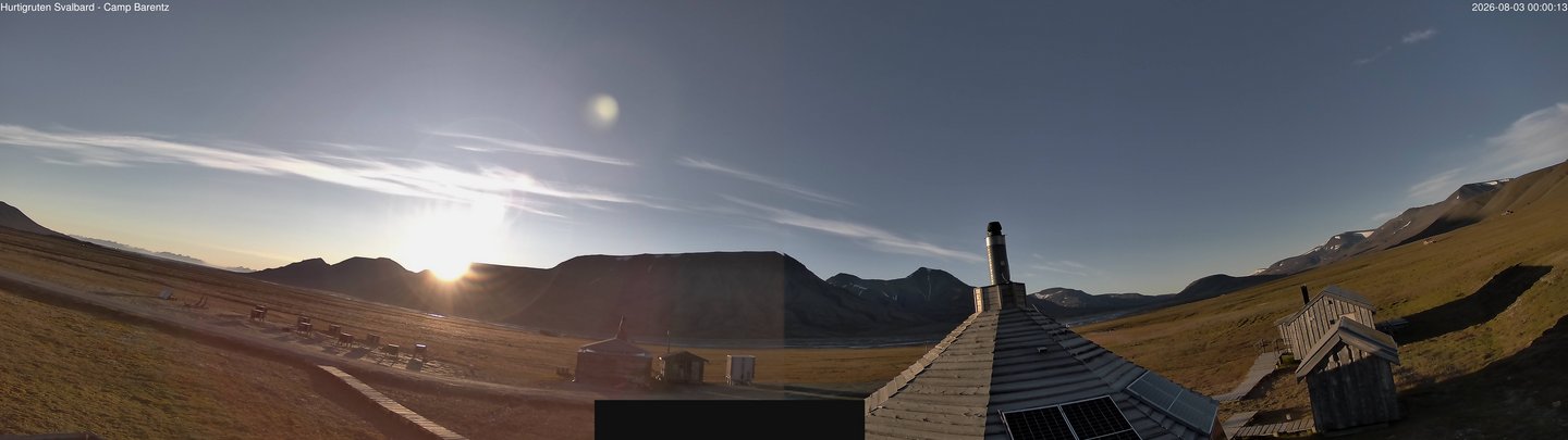 time-lapse frame, Hurtigruten Svalbard - Camp Barentz webcam