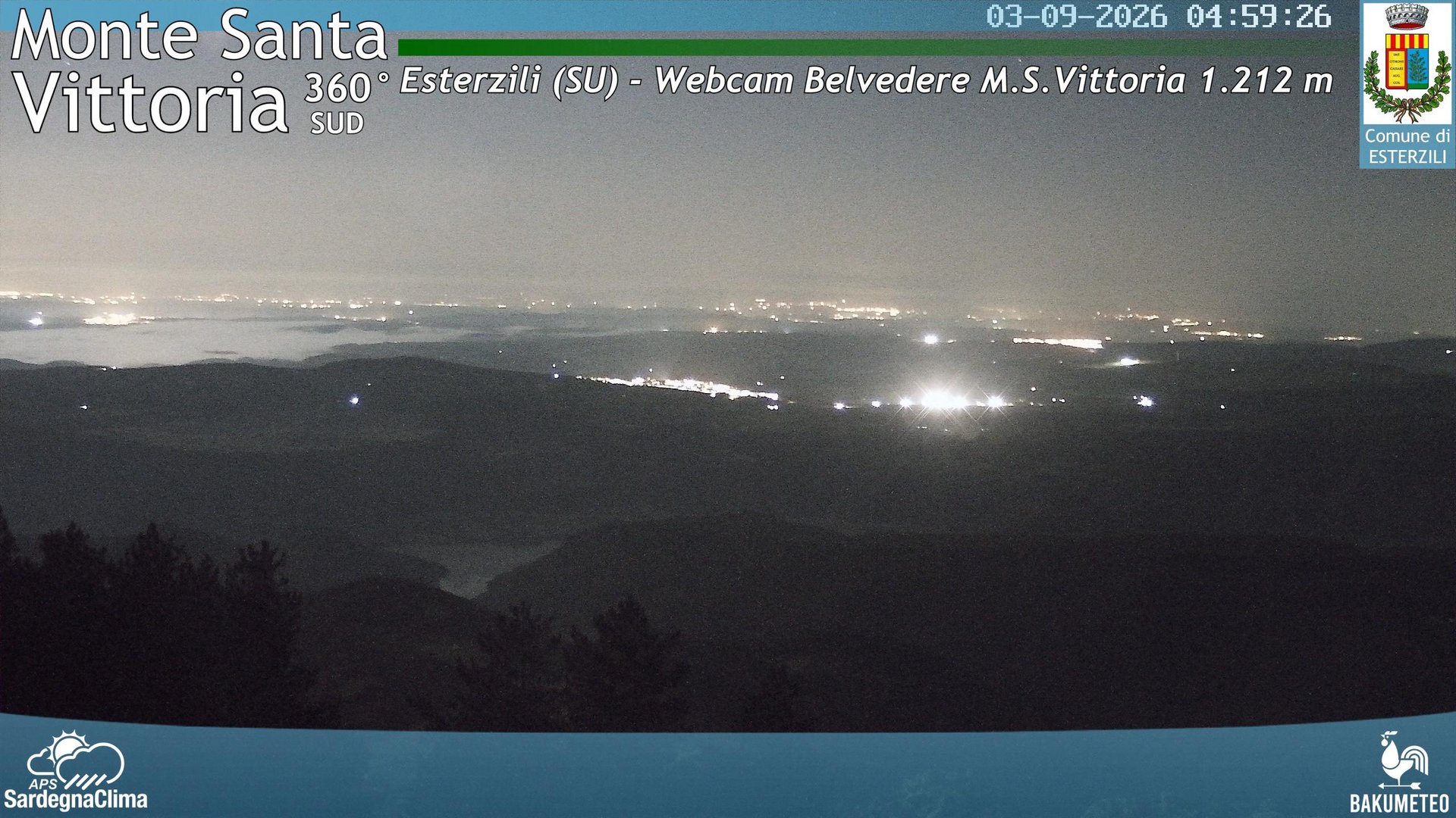 time-lapse frame, Monte Santa Vittoria Sud webcam