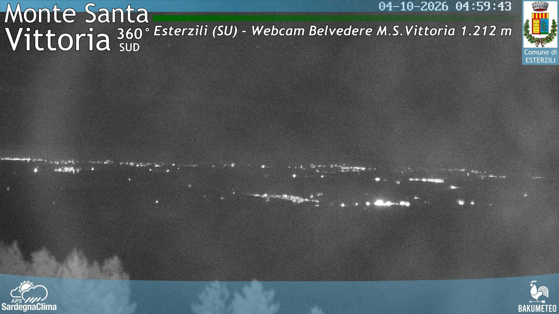 time-lapse frame, Monte Santa Vittoria Sud webcam