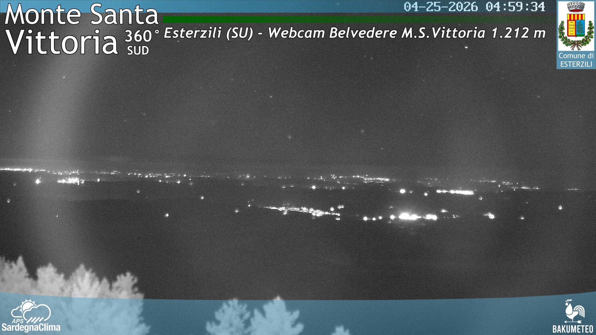 time-lapse frame, Monte Santa Vittoria Sud webcam