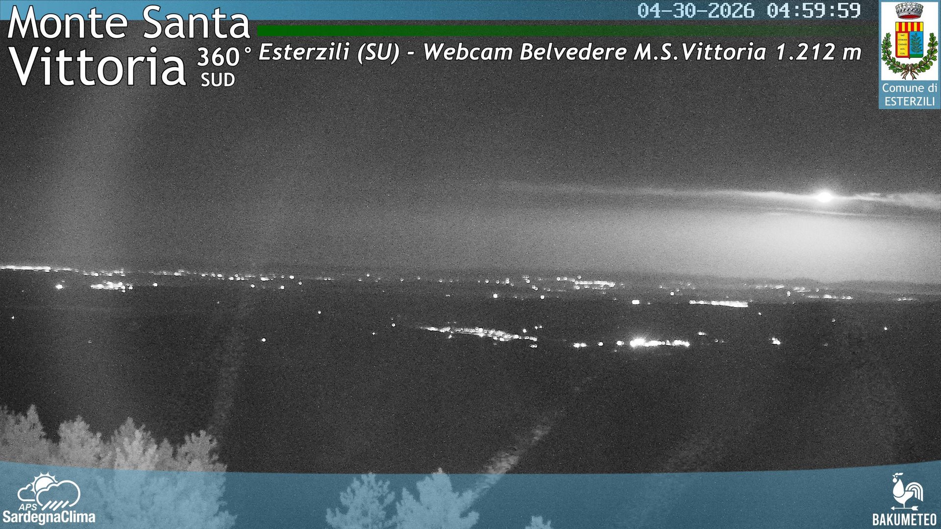 time-lapse frame, Monte Santa Vittoria Sud webcam