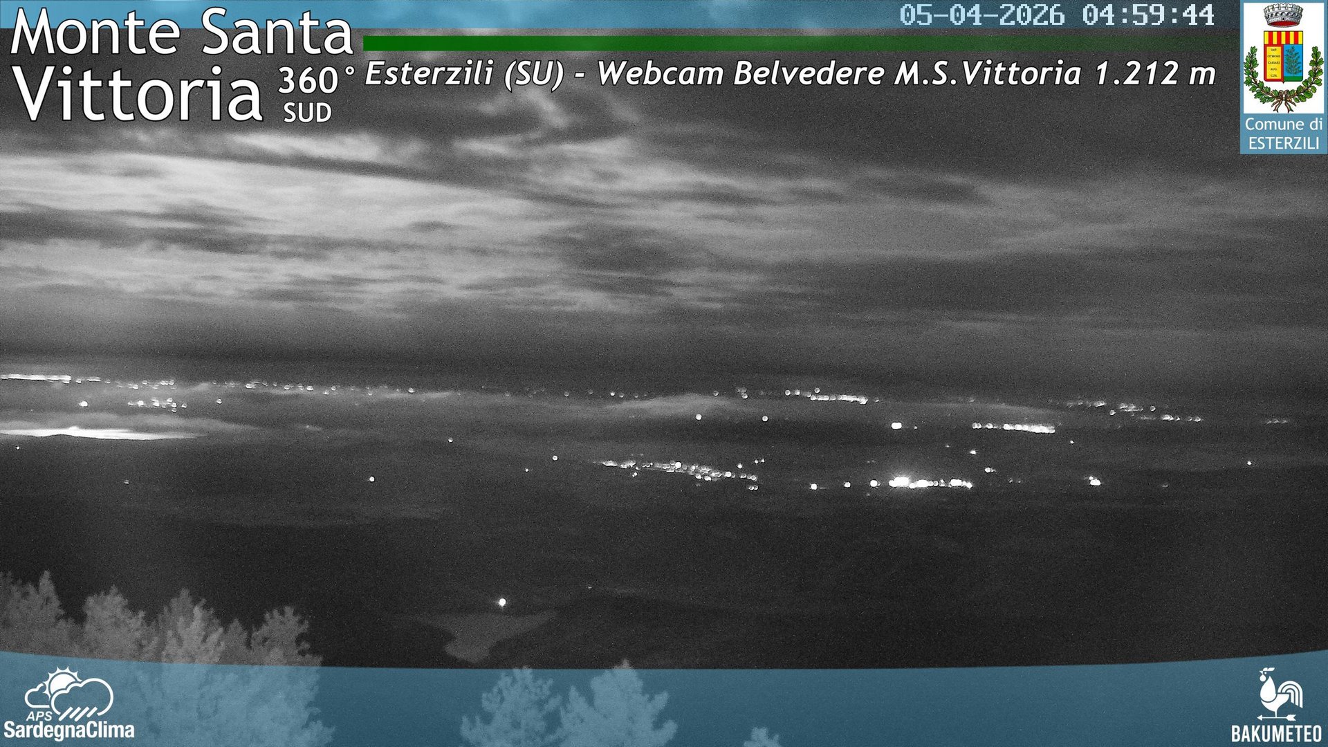 time-lapse frame, Monte Santa Vittoria Sud webcam