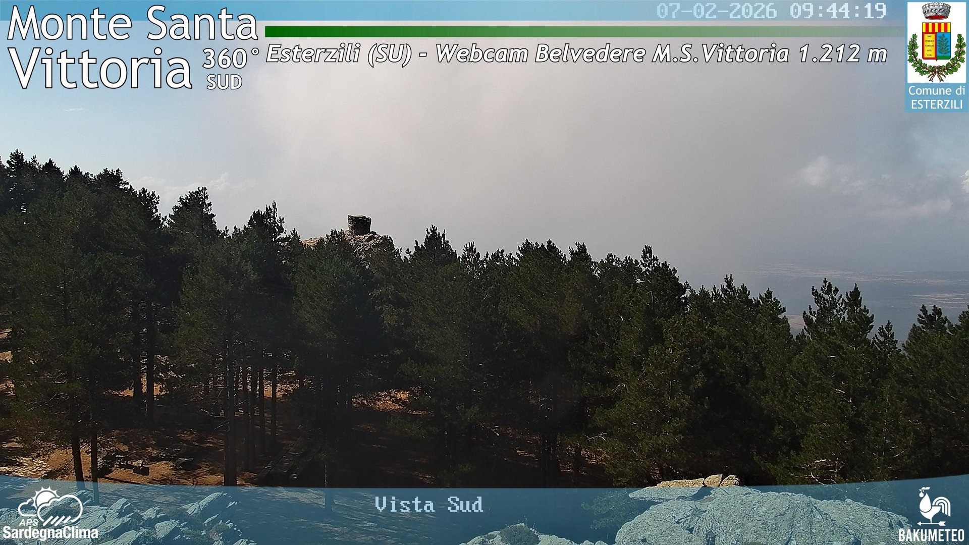 time-lapse frame, Monte Santa Vittoria Sud webcam