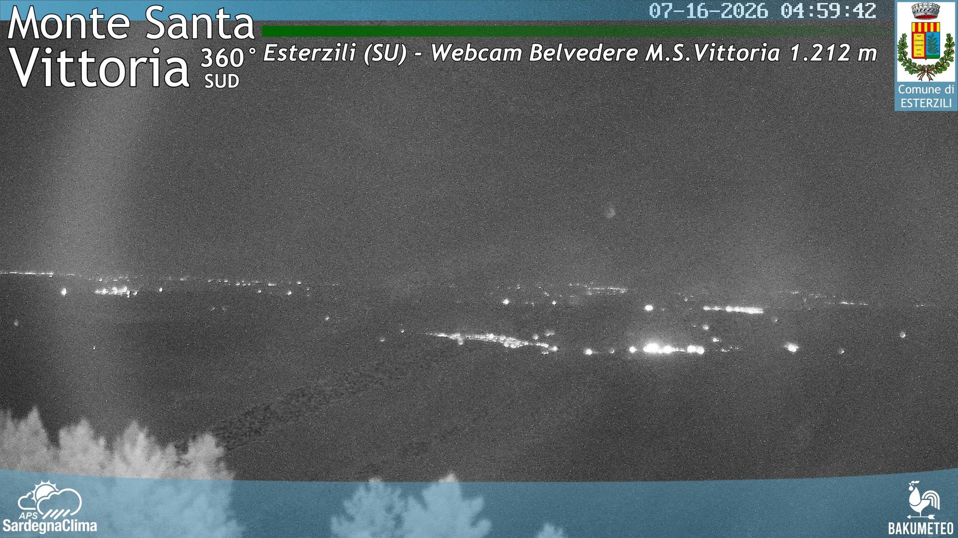 time-lapse frame, Monte Santa Vittoria Sud webcam