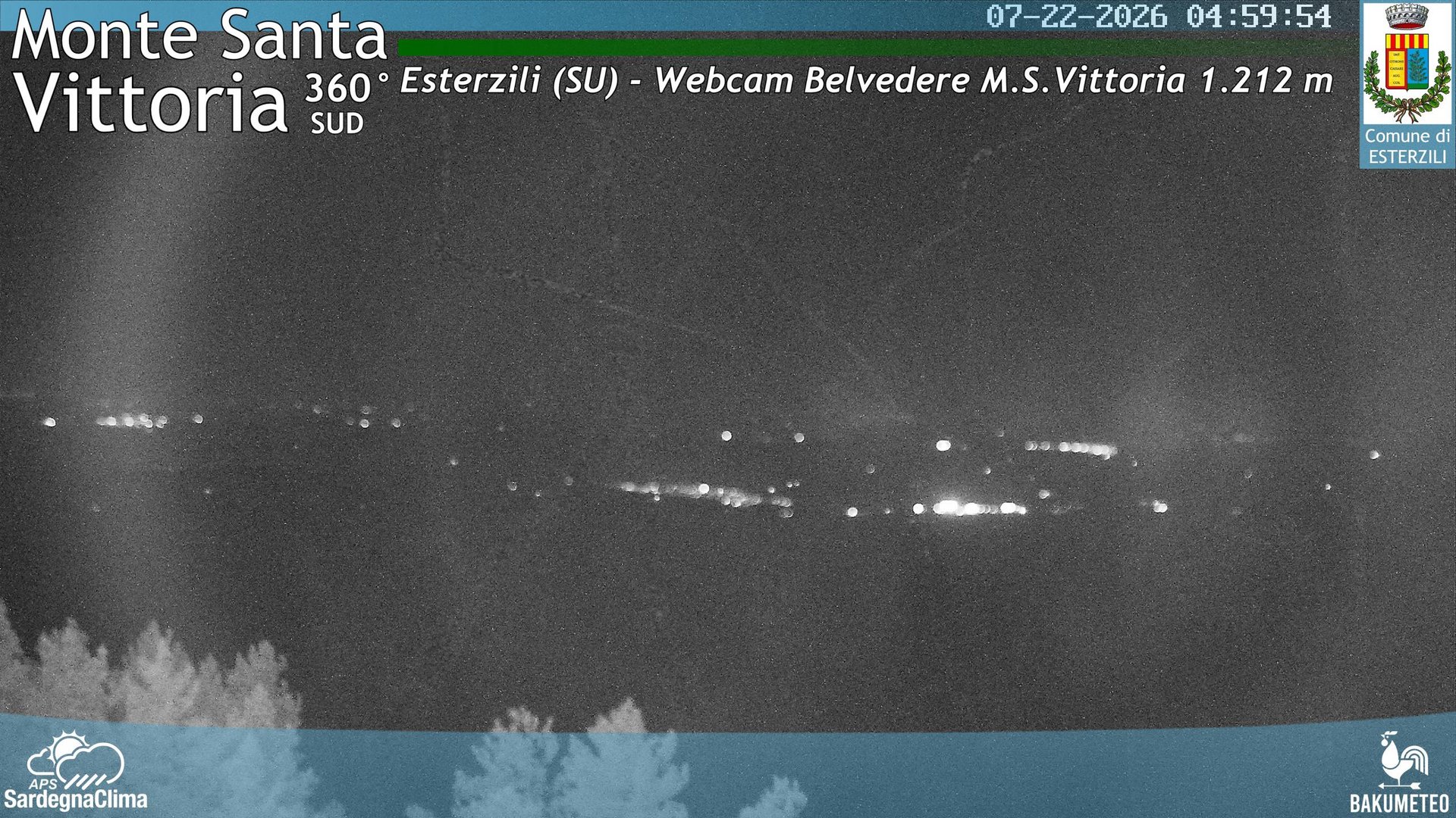 time-lapse frame, Monte Santa Vittoria Sud webcam