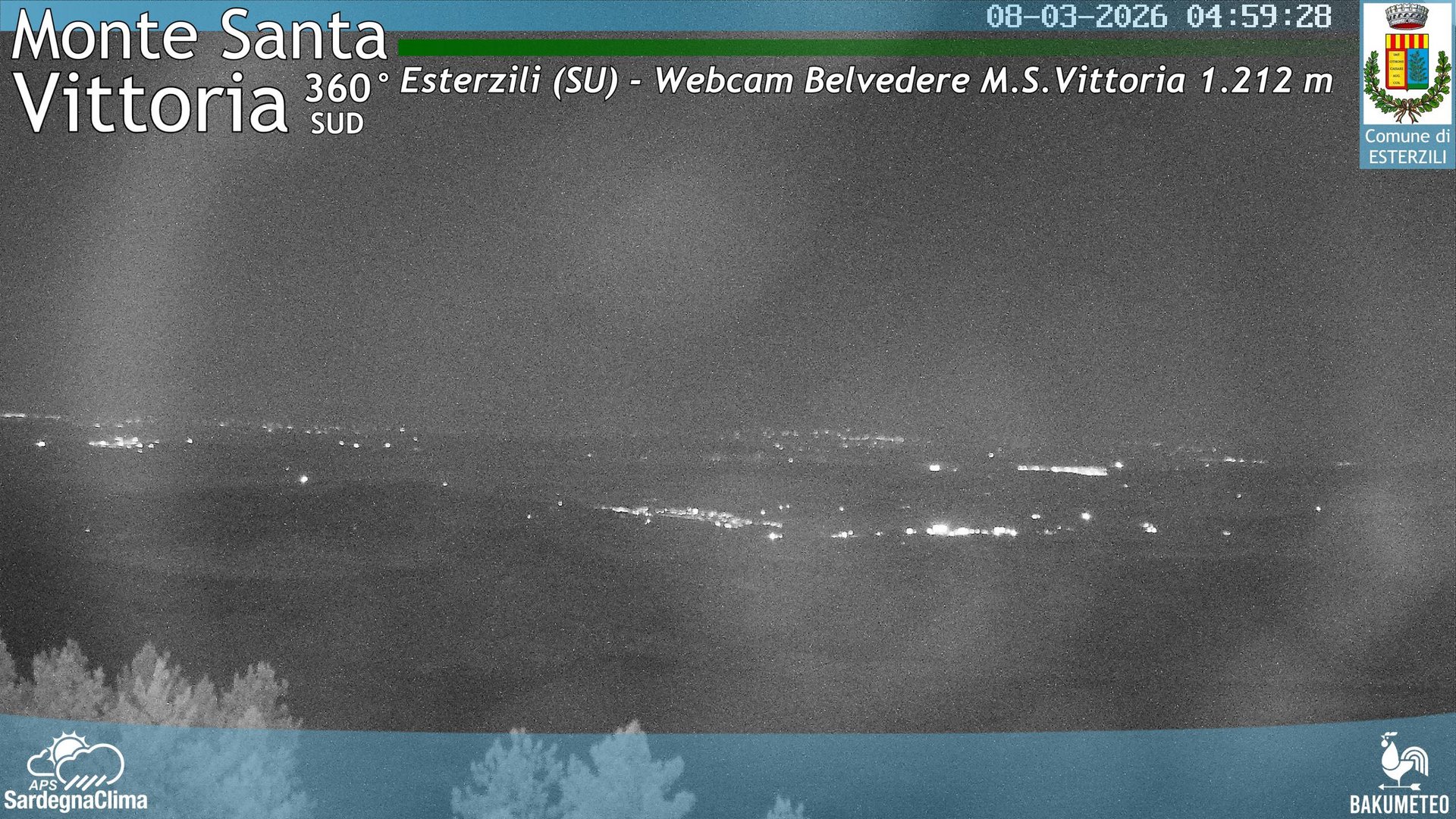 time-lapse frame, Monte Santa Vittoria Sud webcam