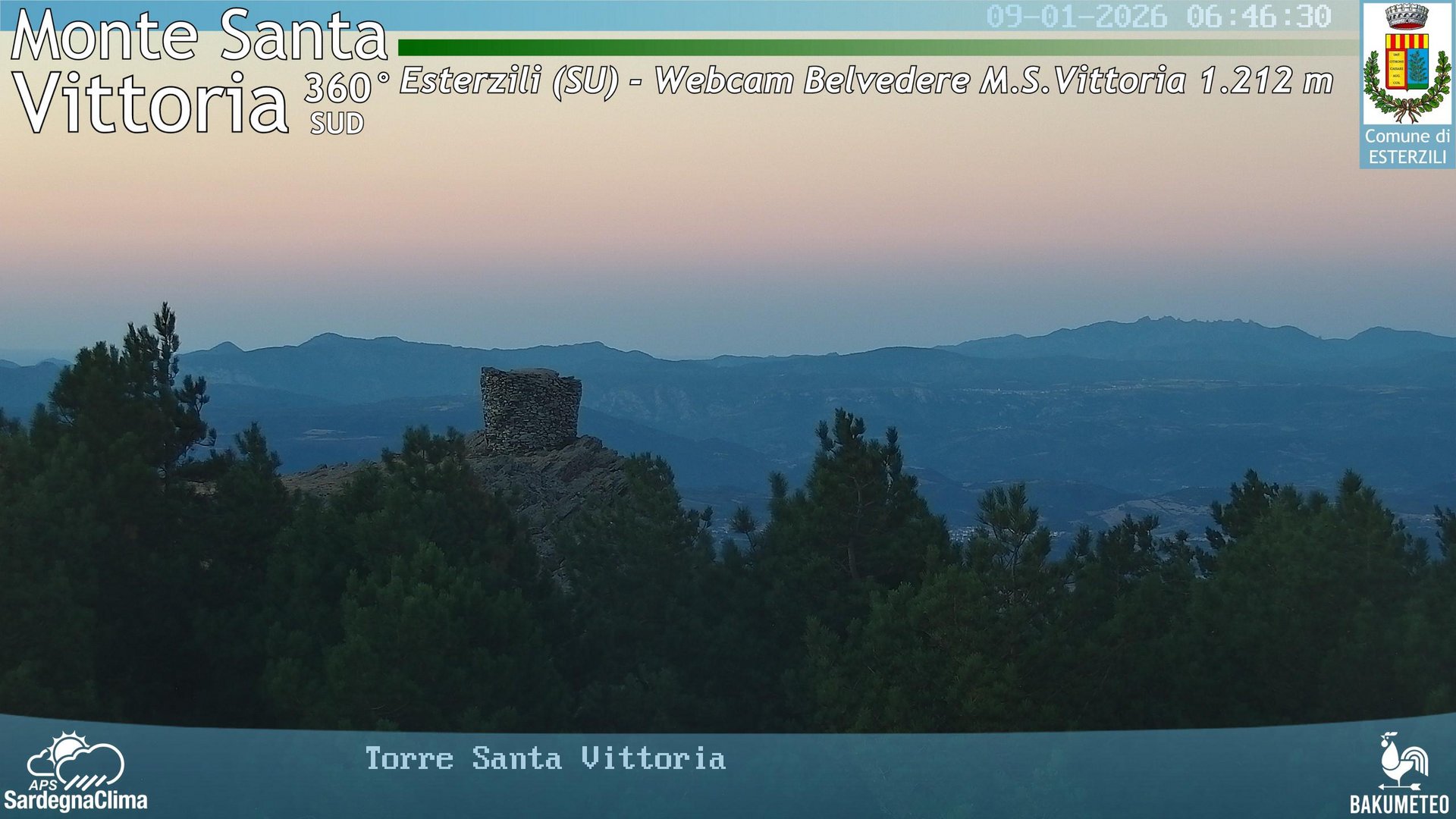 time-lapse frame, Monte Santa Vittoria Sud webcam