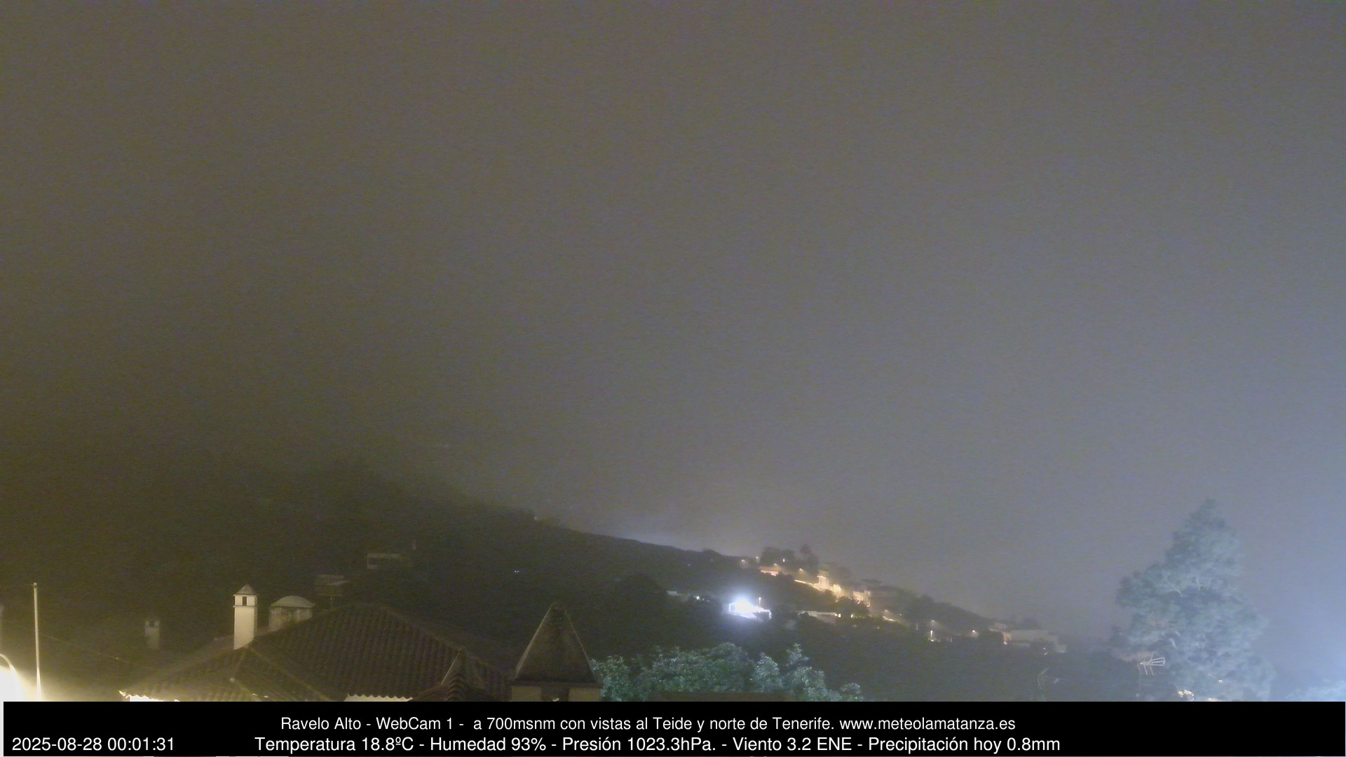 time-lapse frame, MeteoRavelo- Visión N de Tenerife webcam