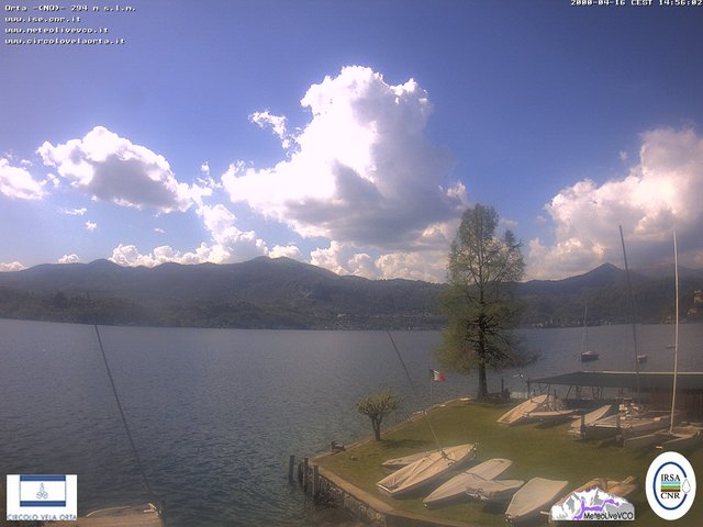 time-lapse frame, Orta San Giulio webcam
