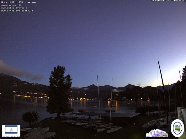 time-lapse frame, Orta San Giulio webcam