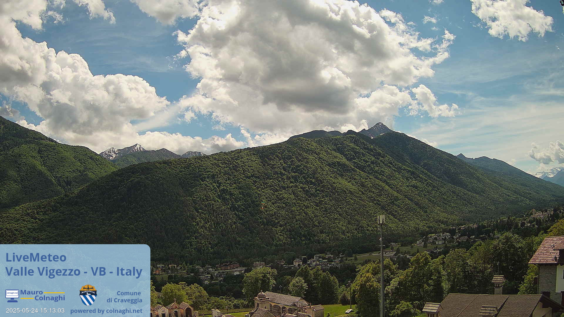 time-lapse frame, Valle Vigezzo webcam