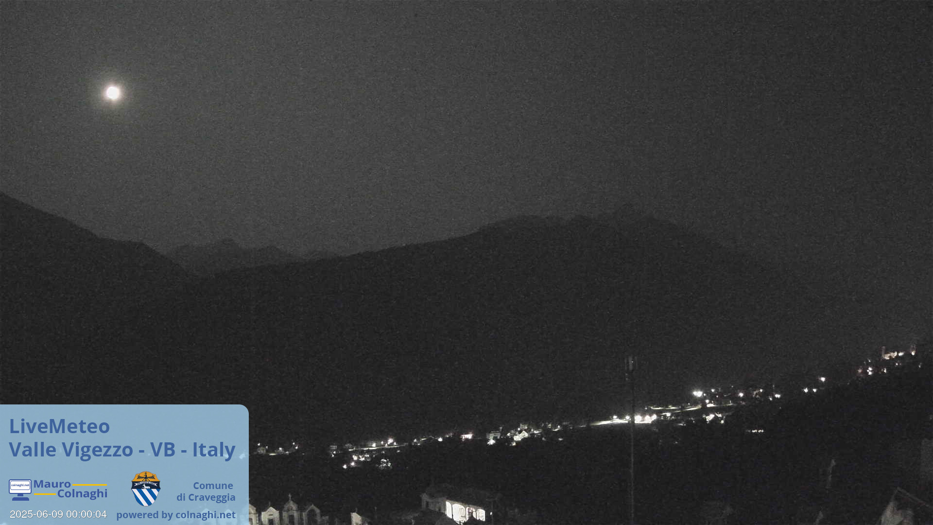 time-lapse frame, Valle Vigezzo webcam