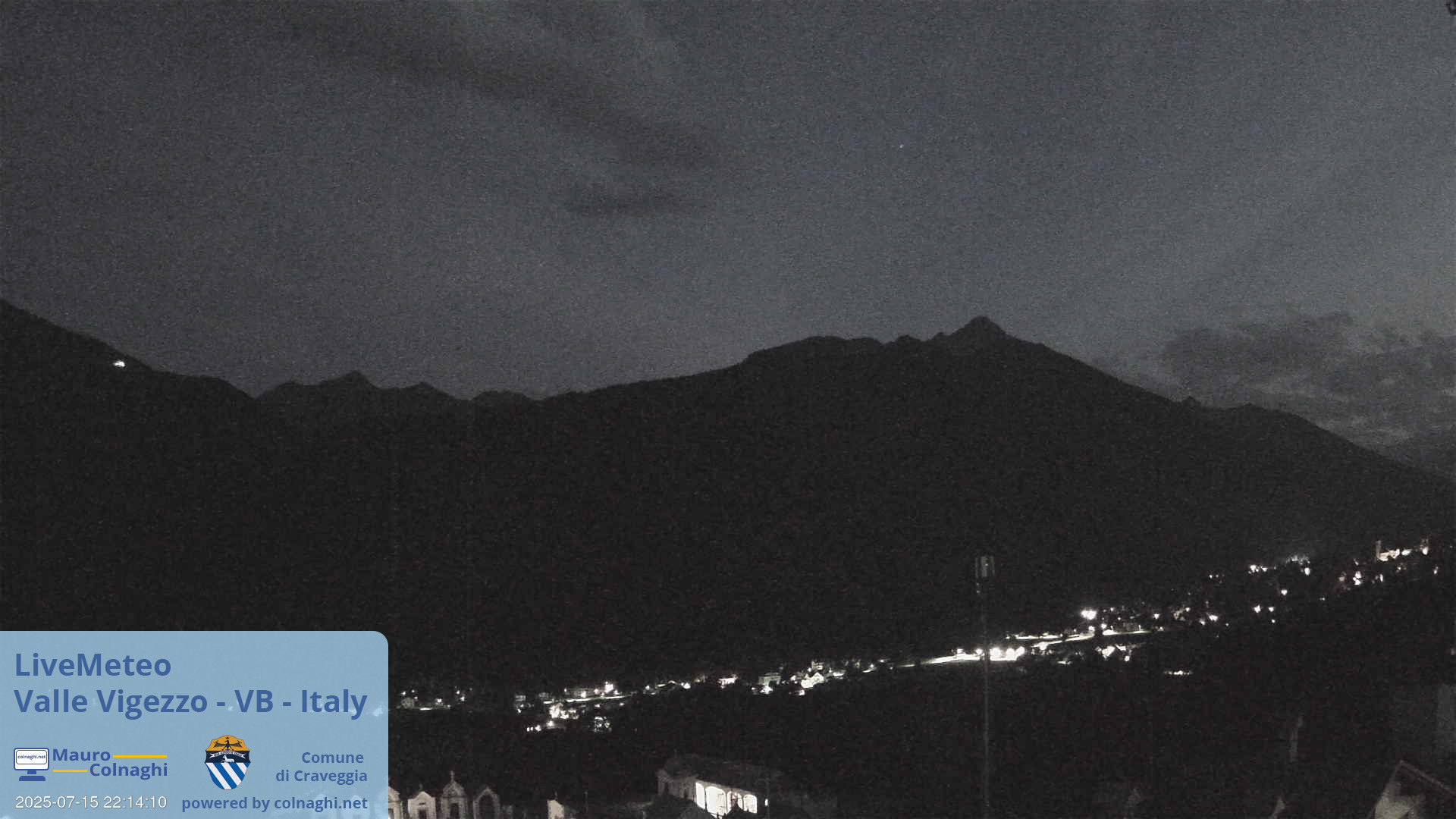 time-lapse frame, Valle Vigezzo webcam