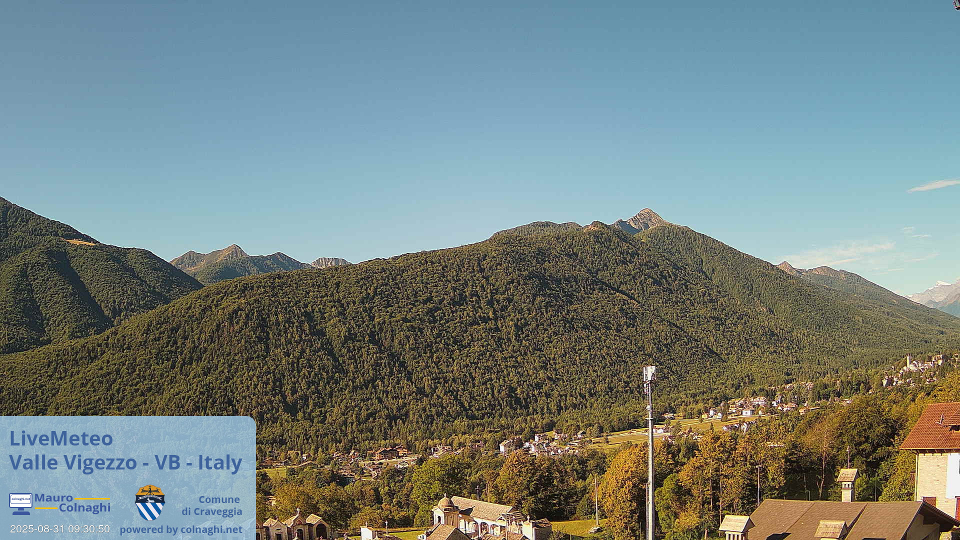 time-lapse frame, Valle Vigezzo webcam