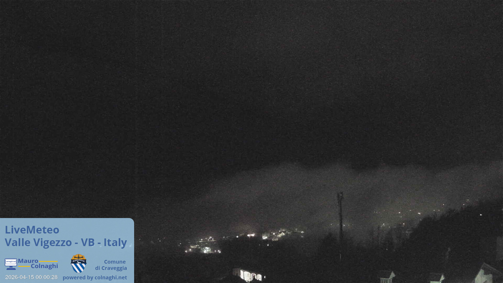 time-lapse frame, Valle Vigezzo webcam