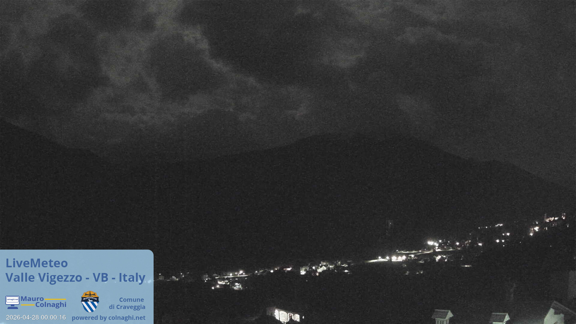 time-lapse frame, Valle Vigezzo webcam