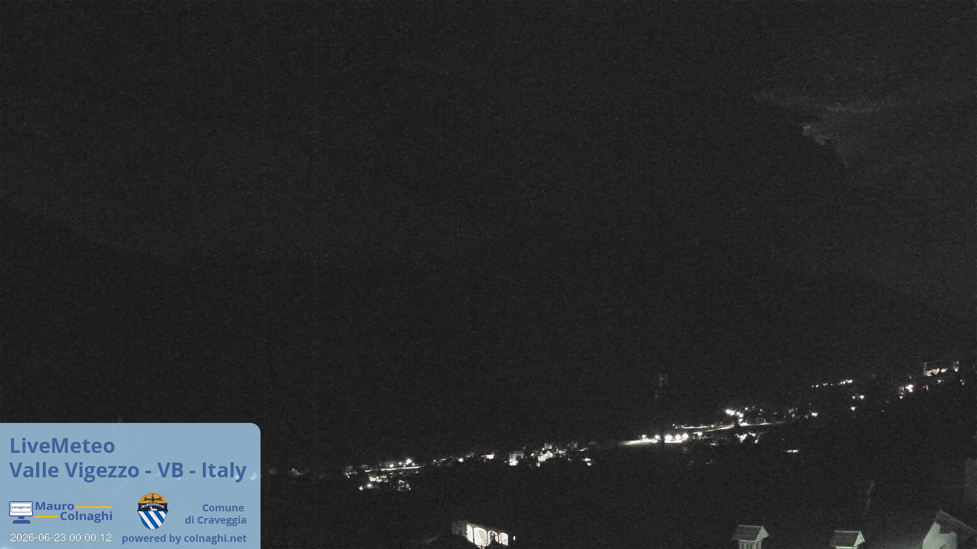 time-lapse frame, Valle Vigezzo webcam