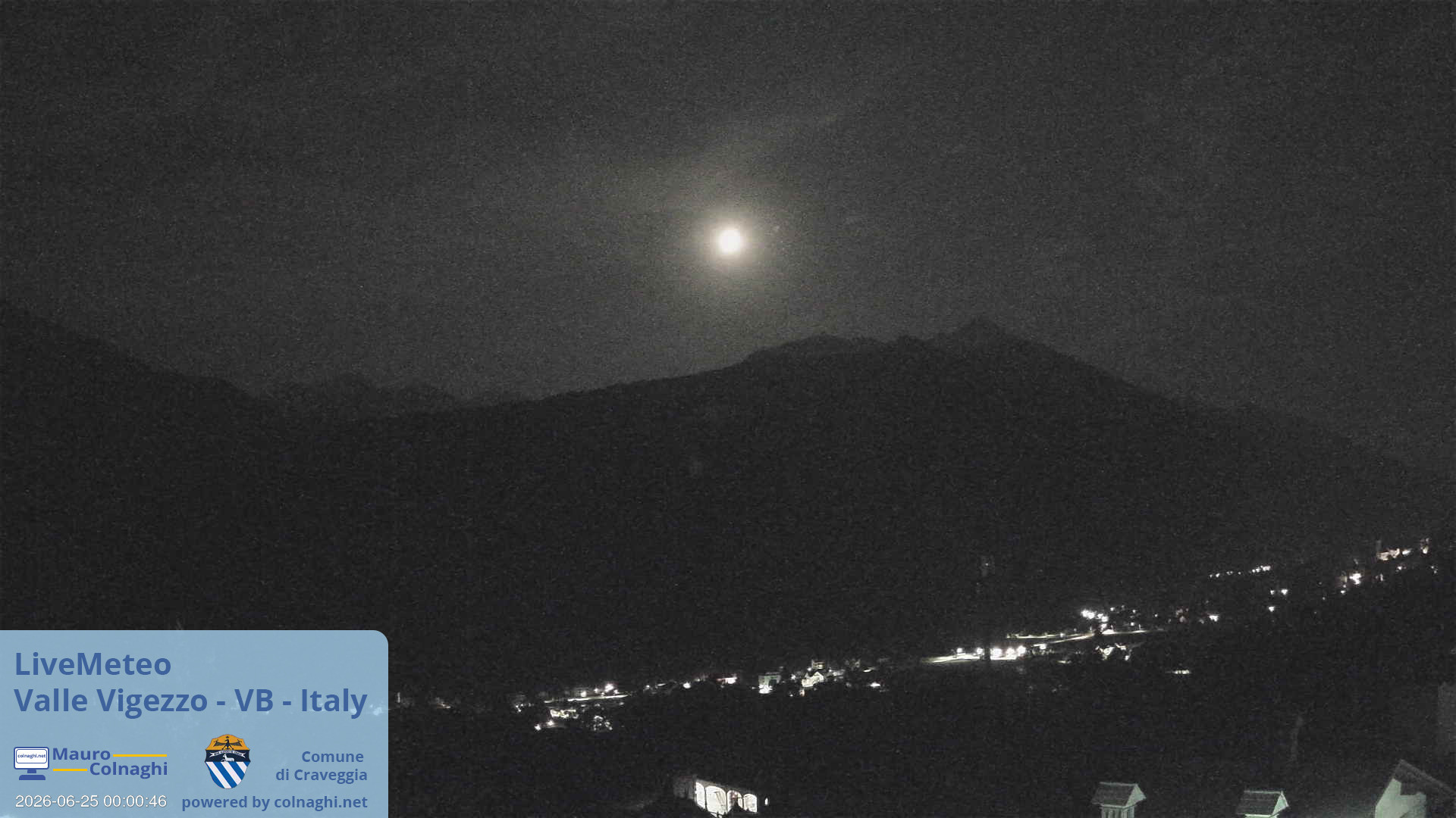 time-lapse frame, Valle Vigezzo webcam