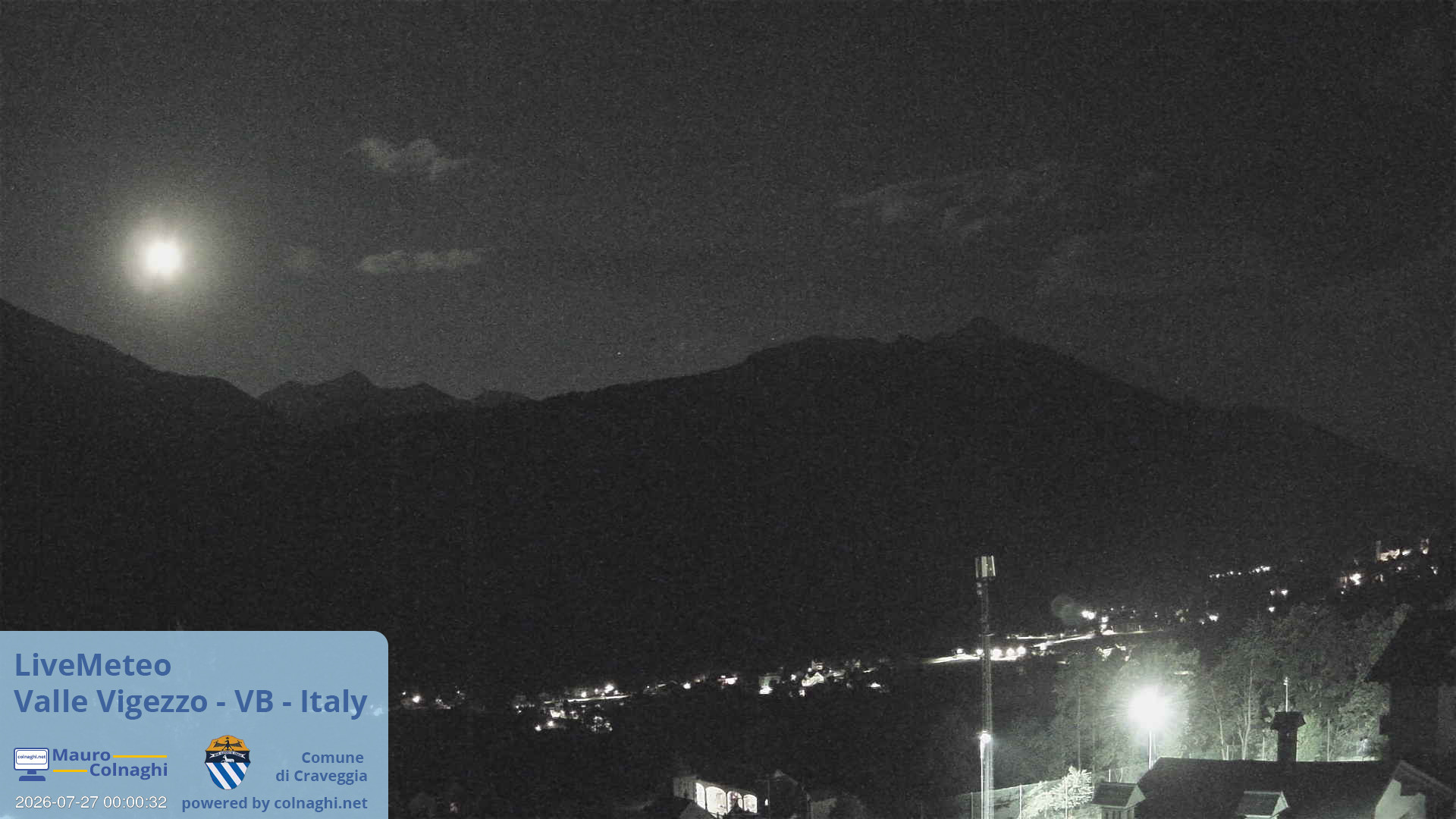 time-lapse frame, Valle Vigezzo webcam