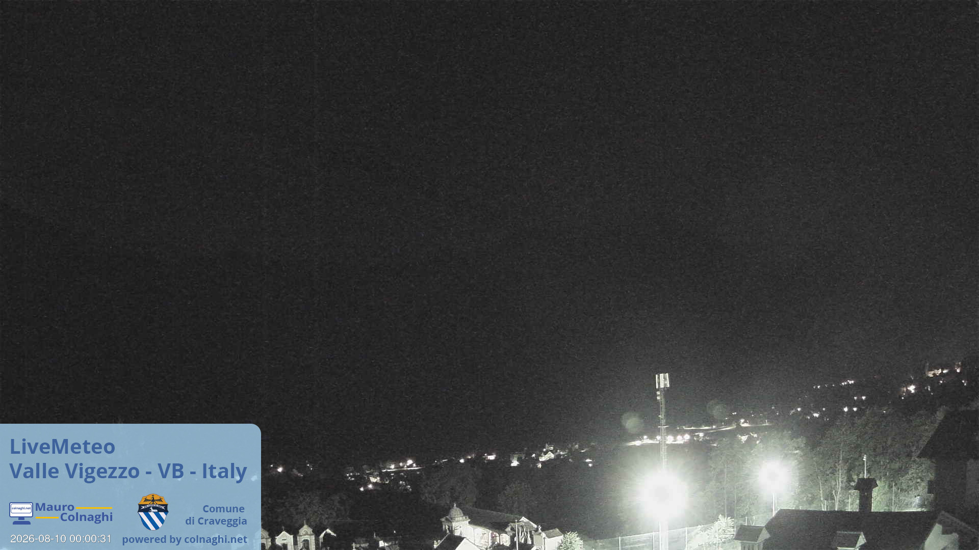 time-lapse frame, Valle Vigezzo webcam
