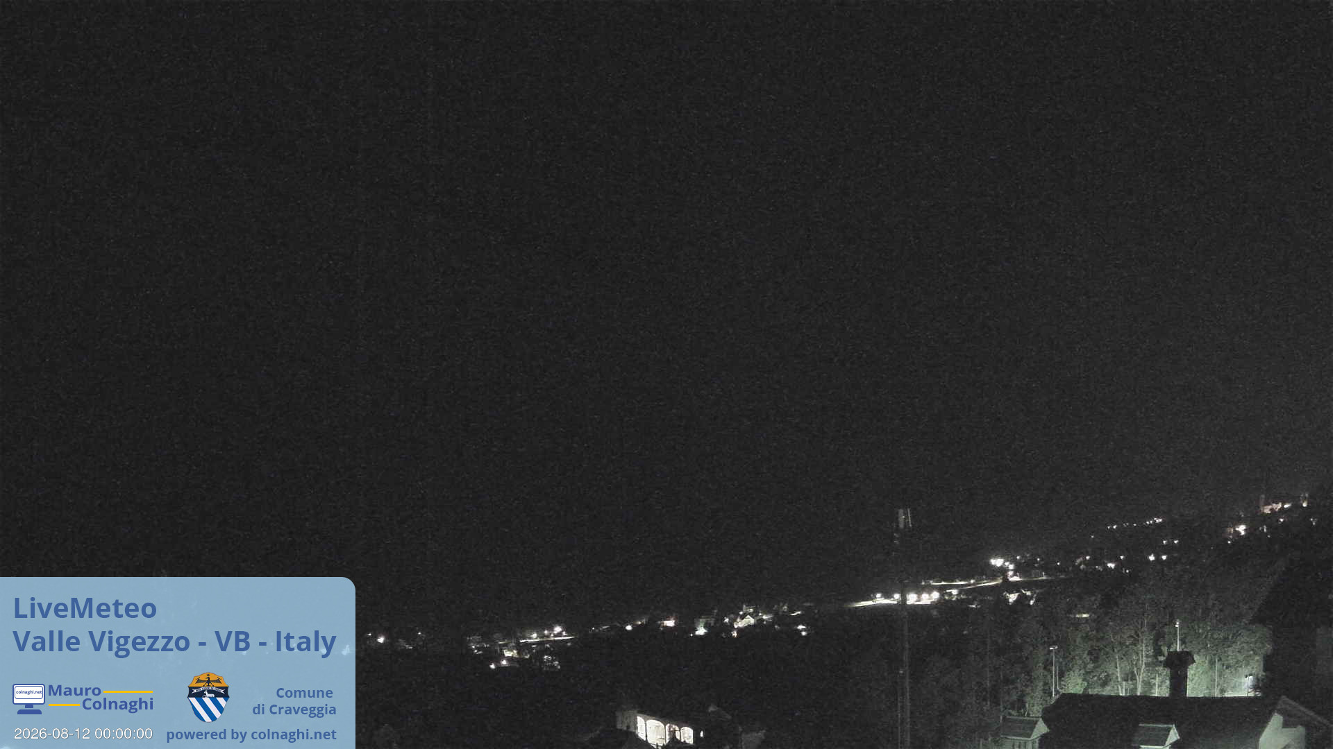 time-lapse frame, Valle Vigezzo webcam