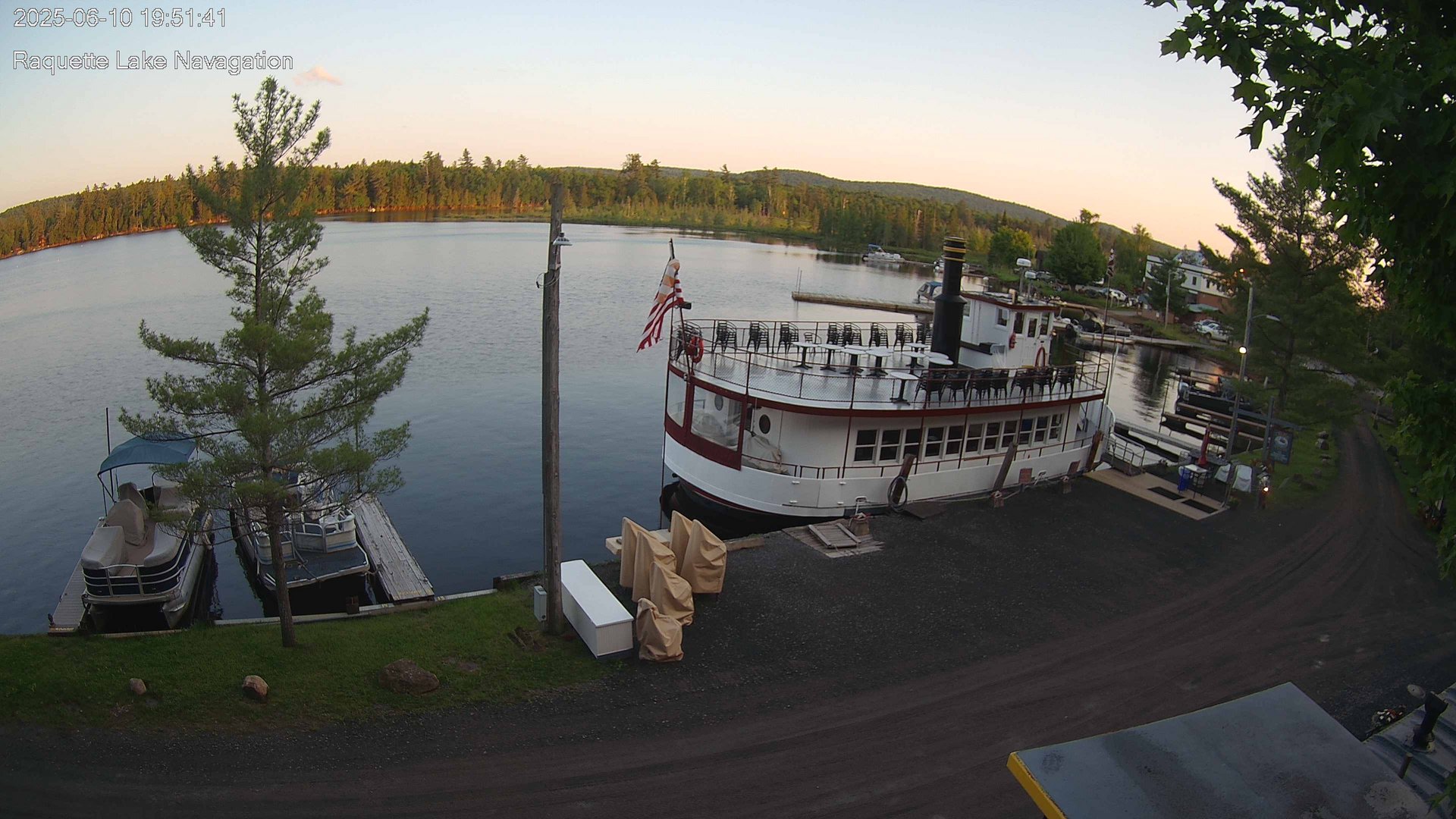time-lapse frame, Raquette Lake Navigation  webcam