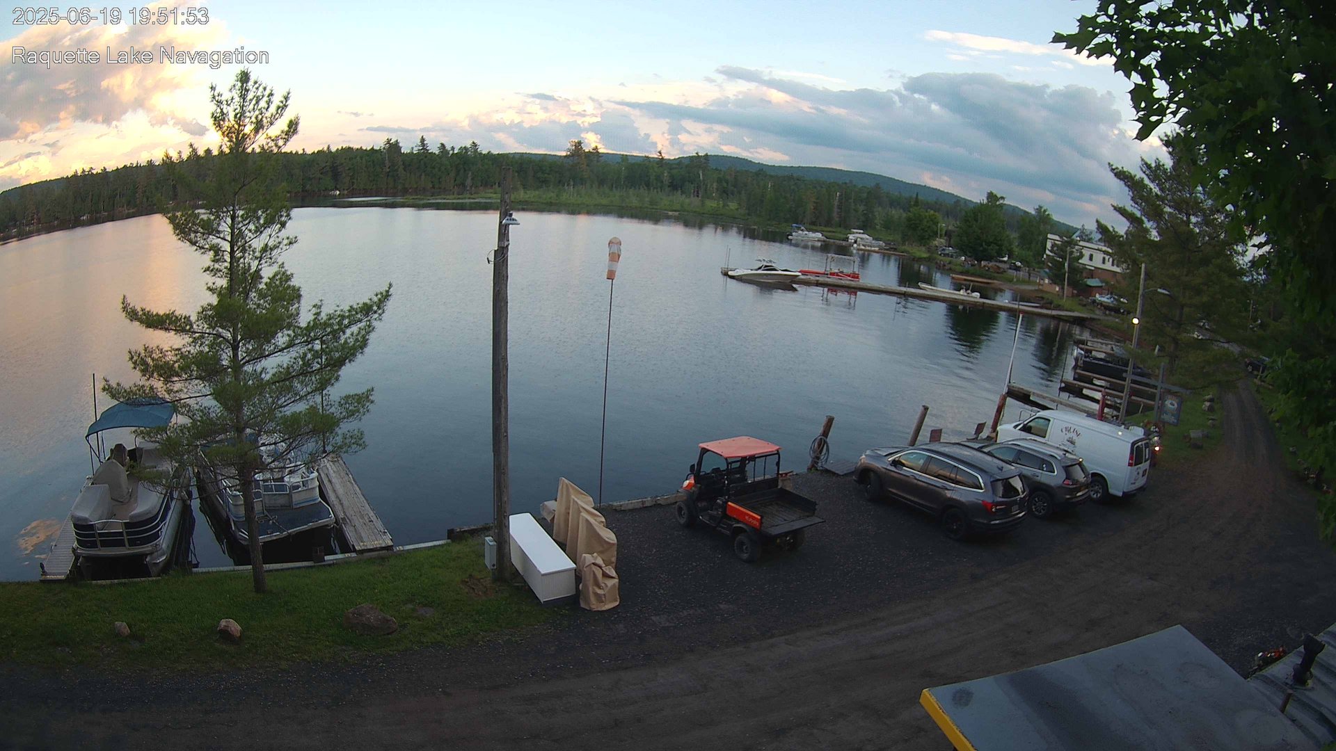 time-lapse frame, Raquette Lake Navigation  webcam