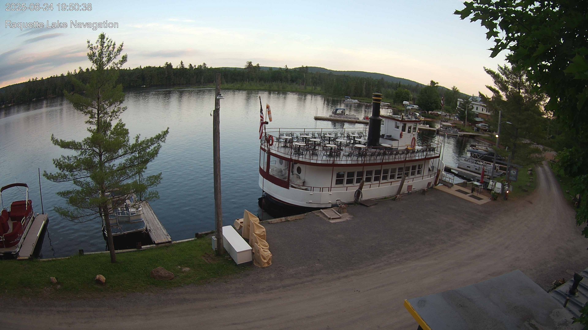 time-lapse frame, Raquette Lake Navigation  webcam