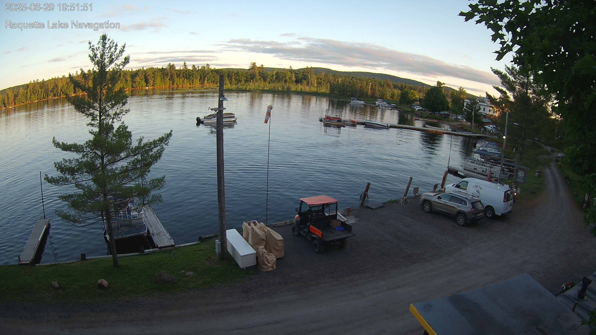 time-lapse frame, Raquette Lake Navigation  webcam