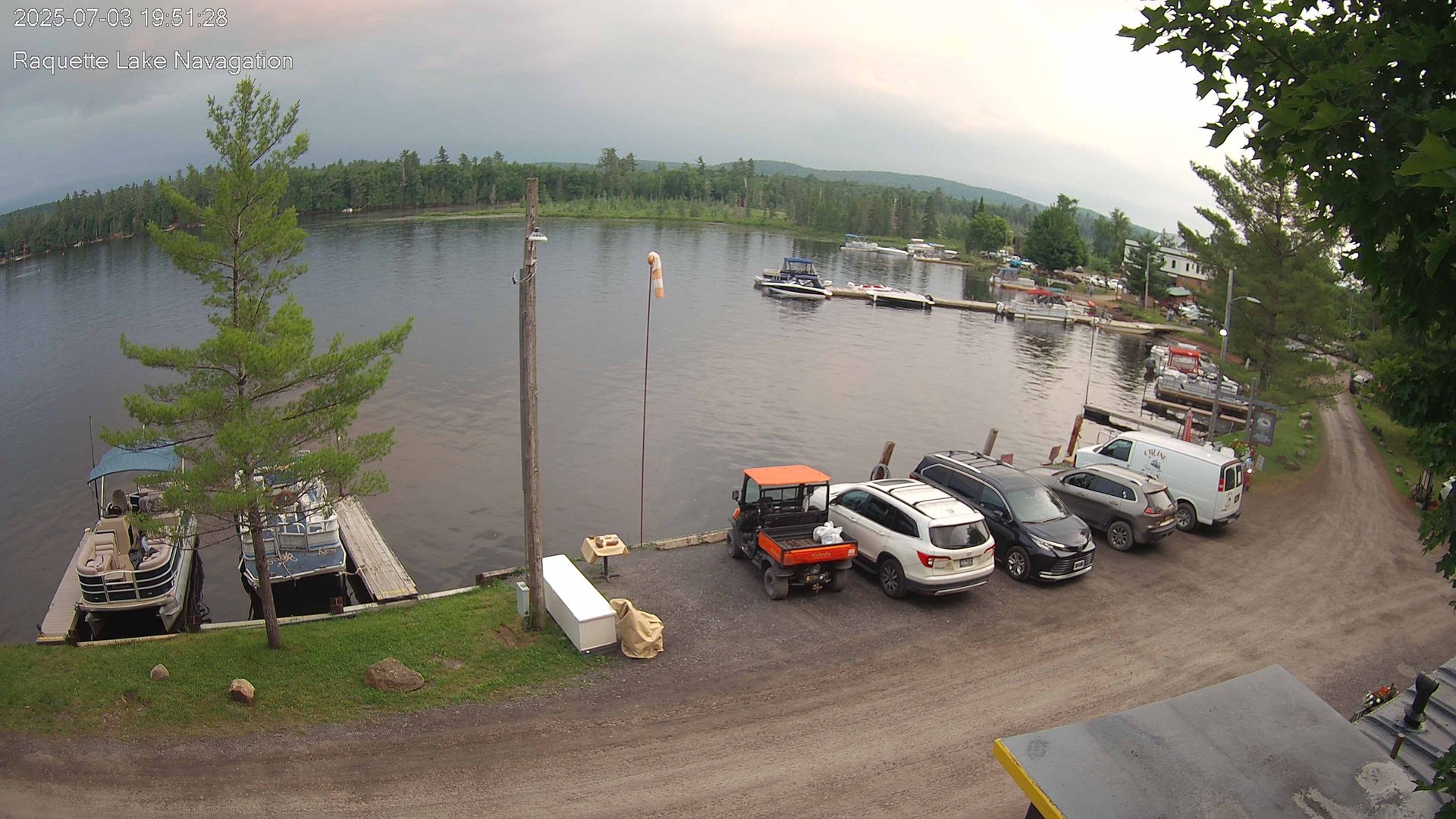 time-lapse frame, Raquette Lake Navigation  webcam