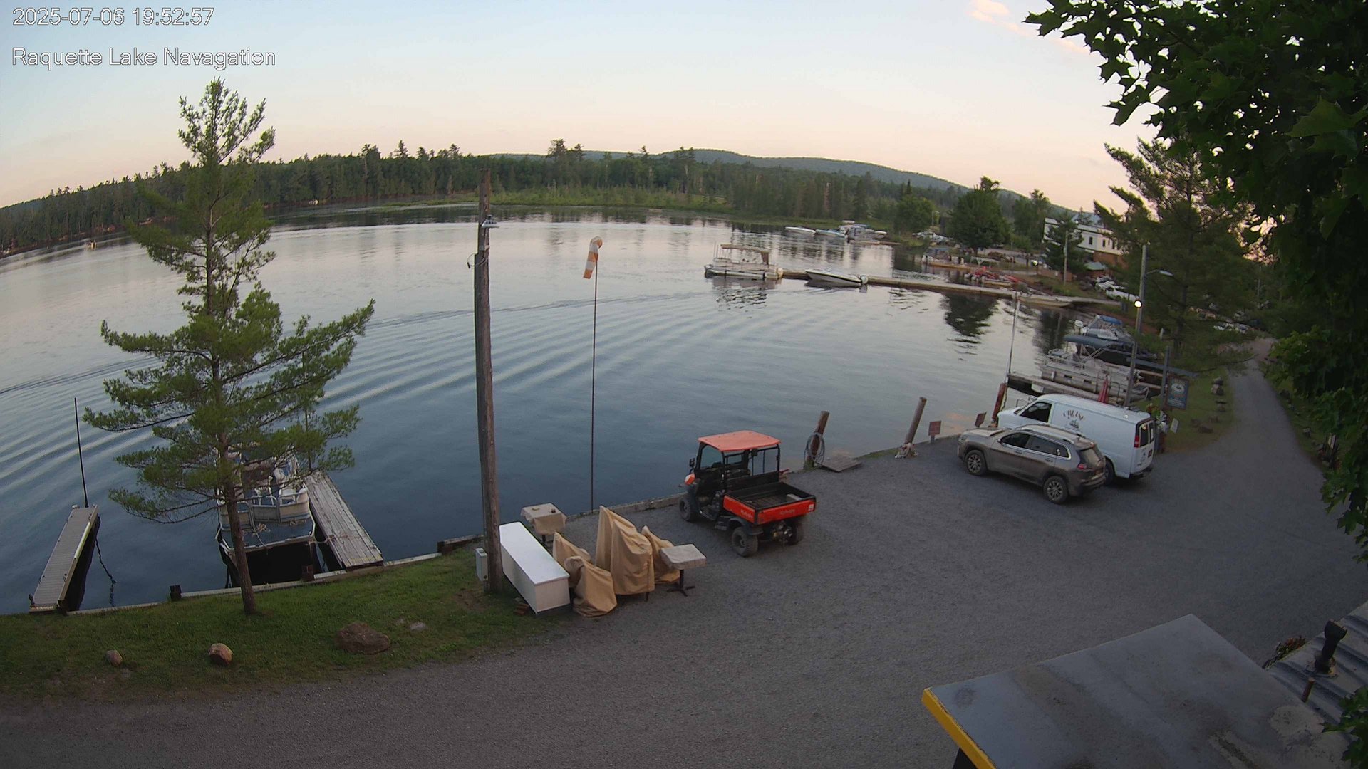 time-lapse frame, Raquette Lake Navigation  webcam