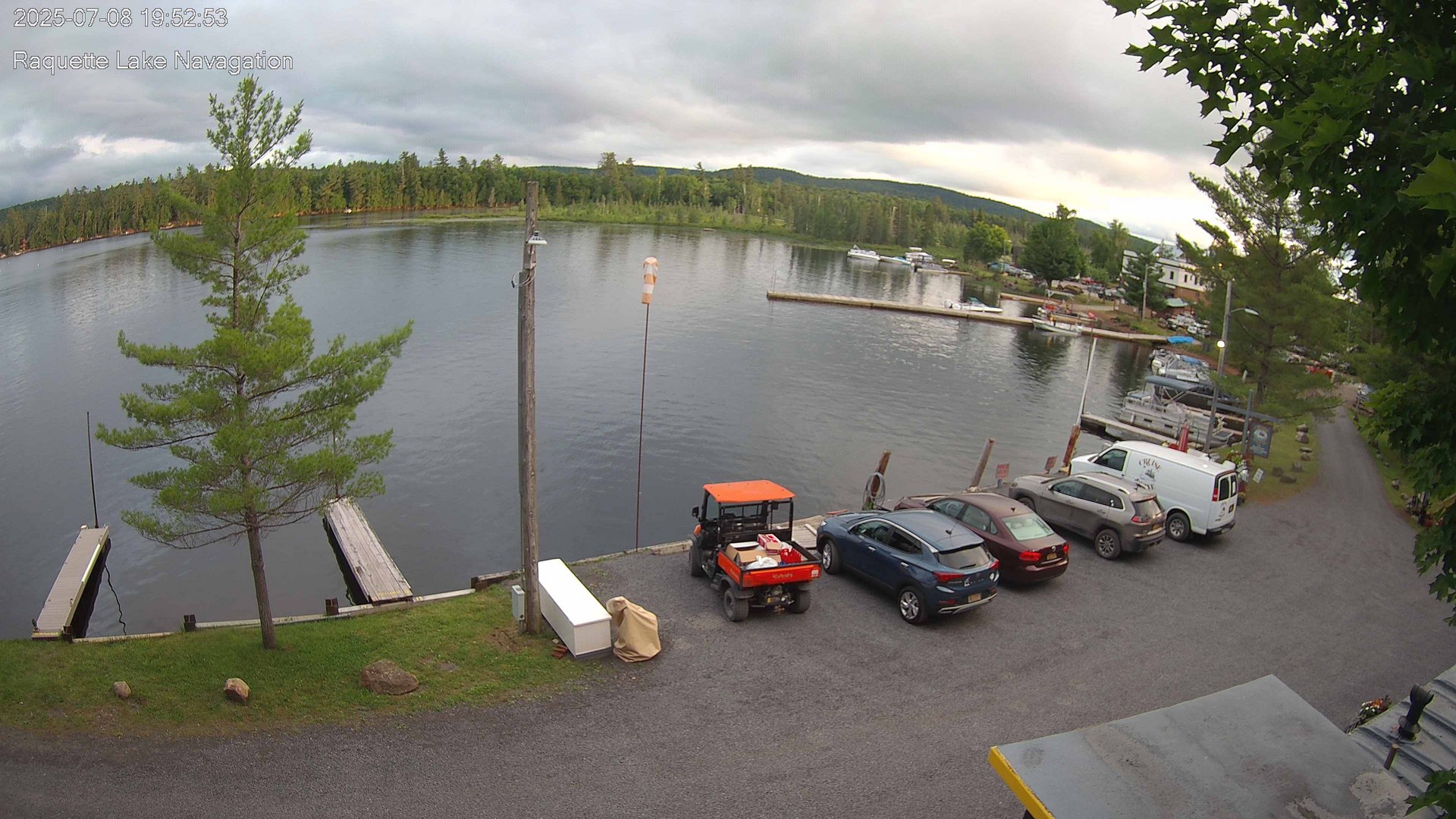 time-lapse frame, Raquette Lake Navigation  webcam