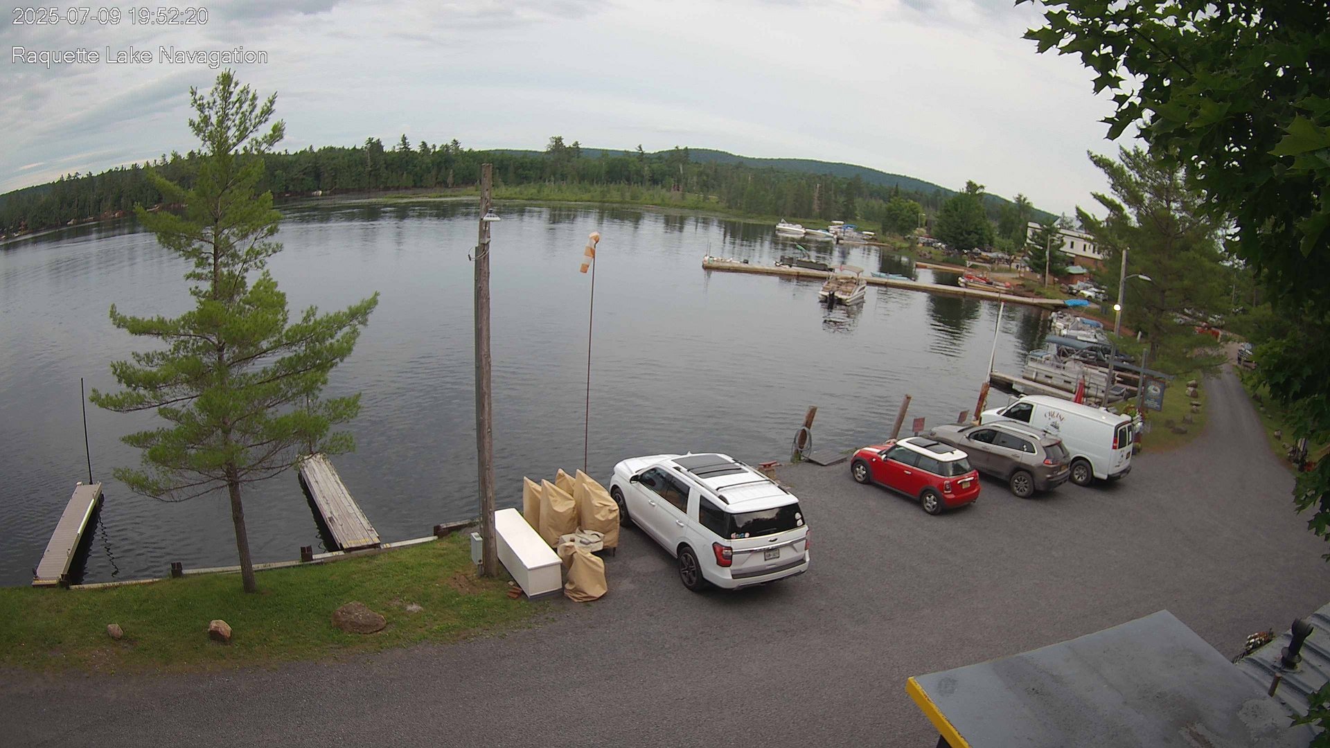 time-lapse frame, Raquette Lake Navigation  webcam