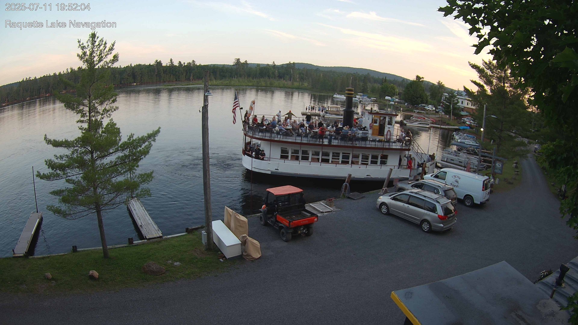 time-lapse frame, Raquette Lake Navigation  webcam