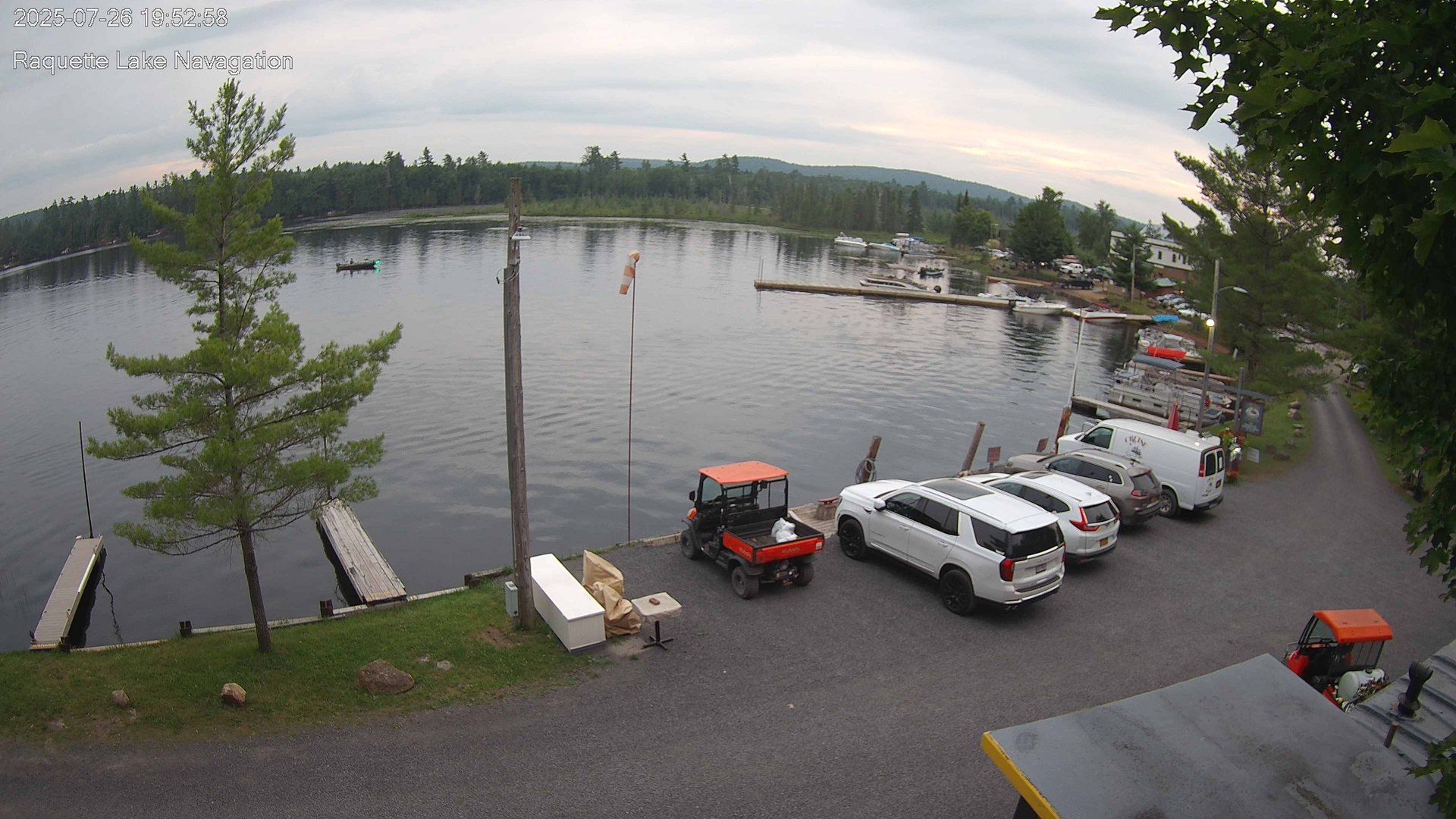 time-lapse frame, Raquette Lake Navigation  webcam