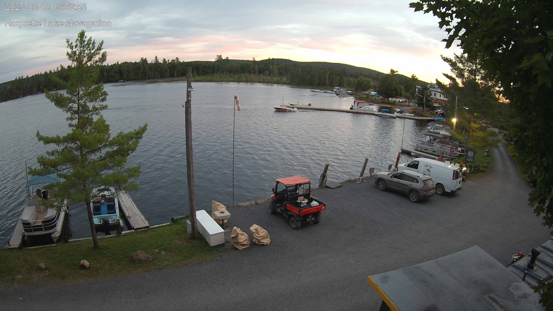 time-lapse frame, Raquette Lake Navigation  webcam