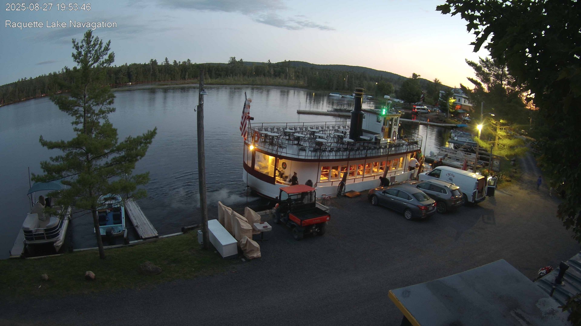 time-lapse frame, Raquette Lake Navigation  webcam