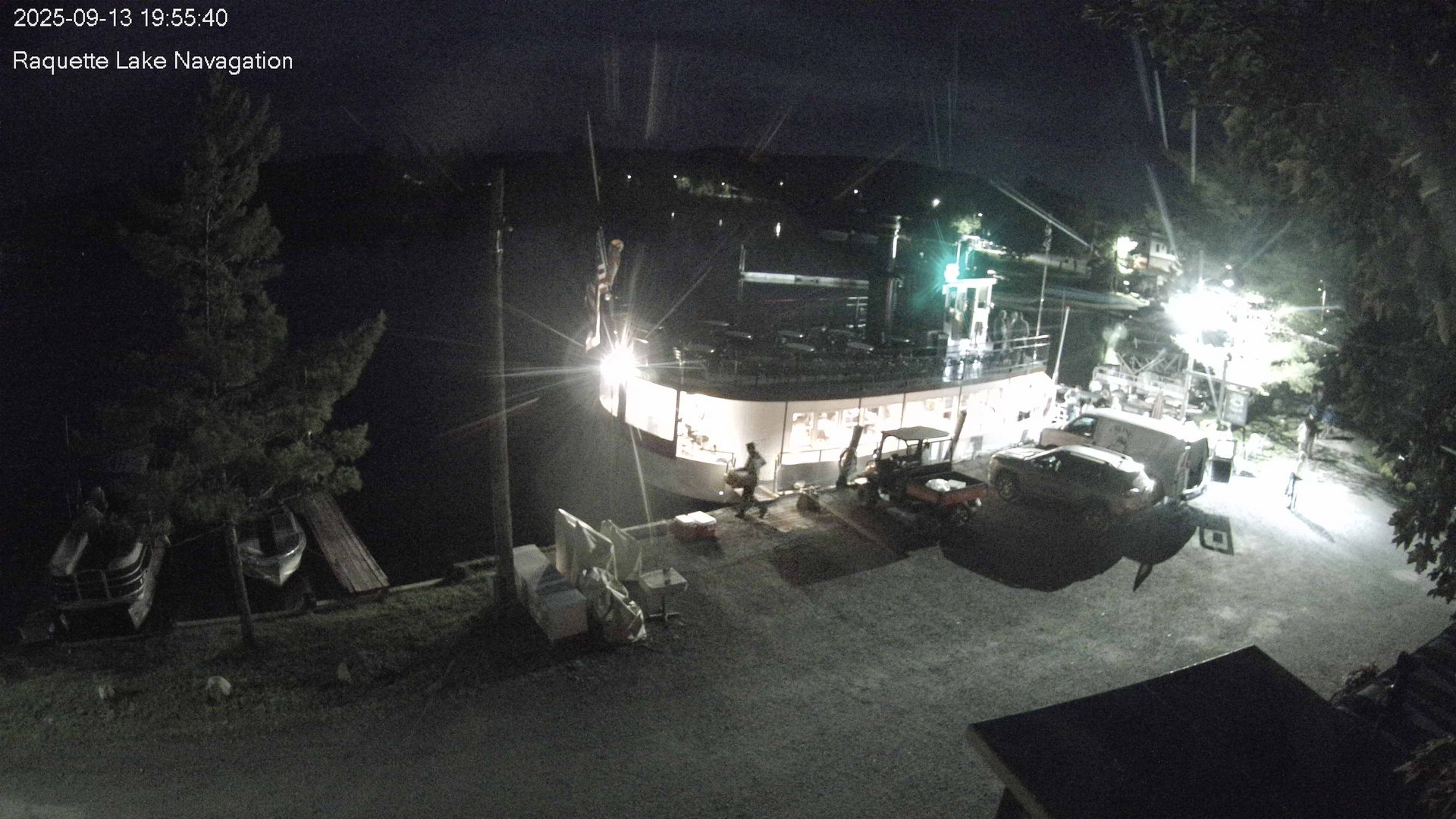time-lapse frame, Raquette Lake Navigation  webcam