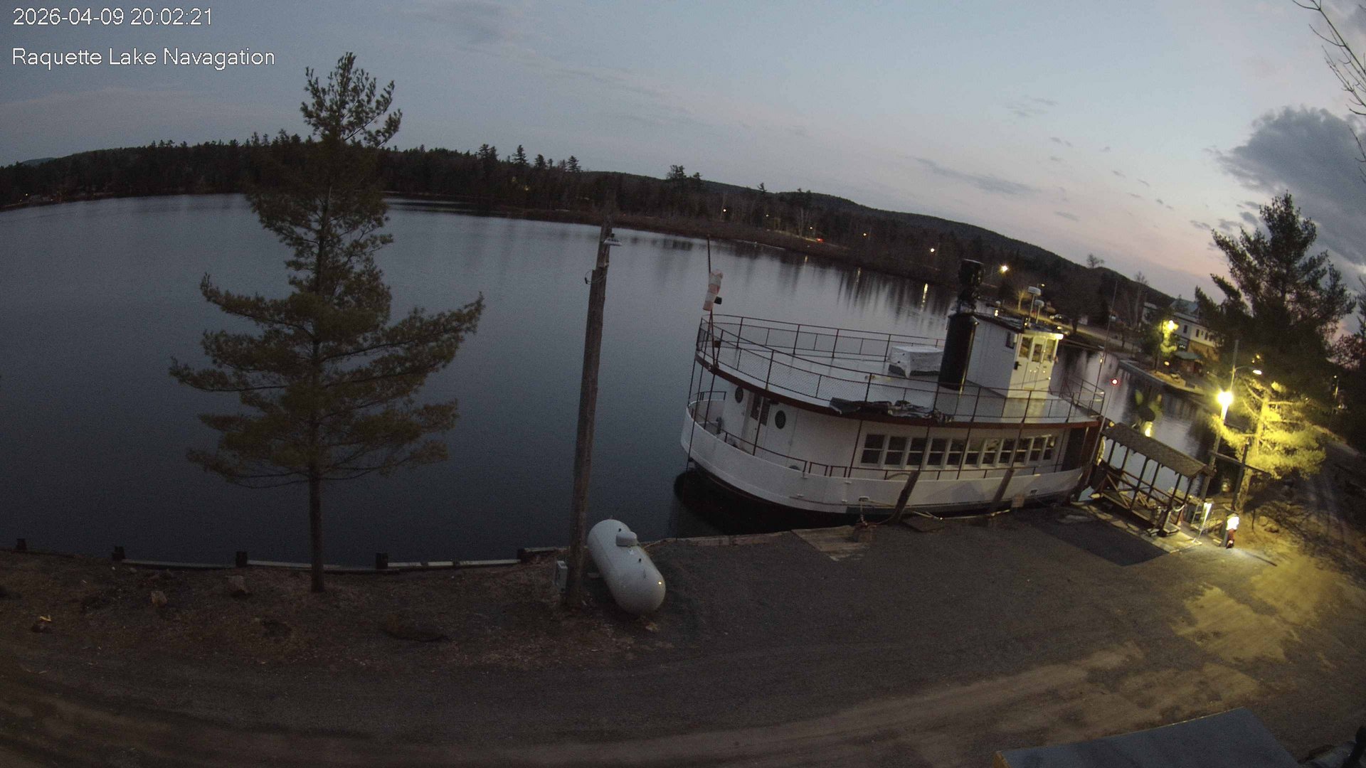 time-lapse frame, Raquette Lake Navigation  webcam
