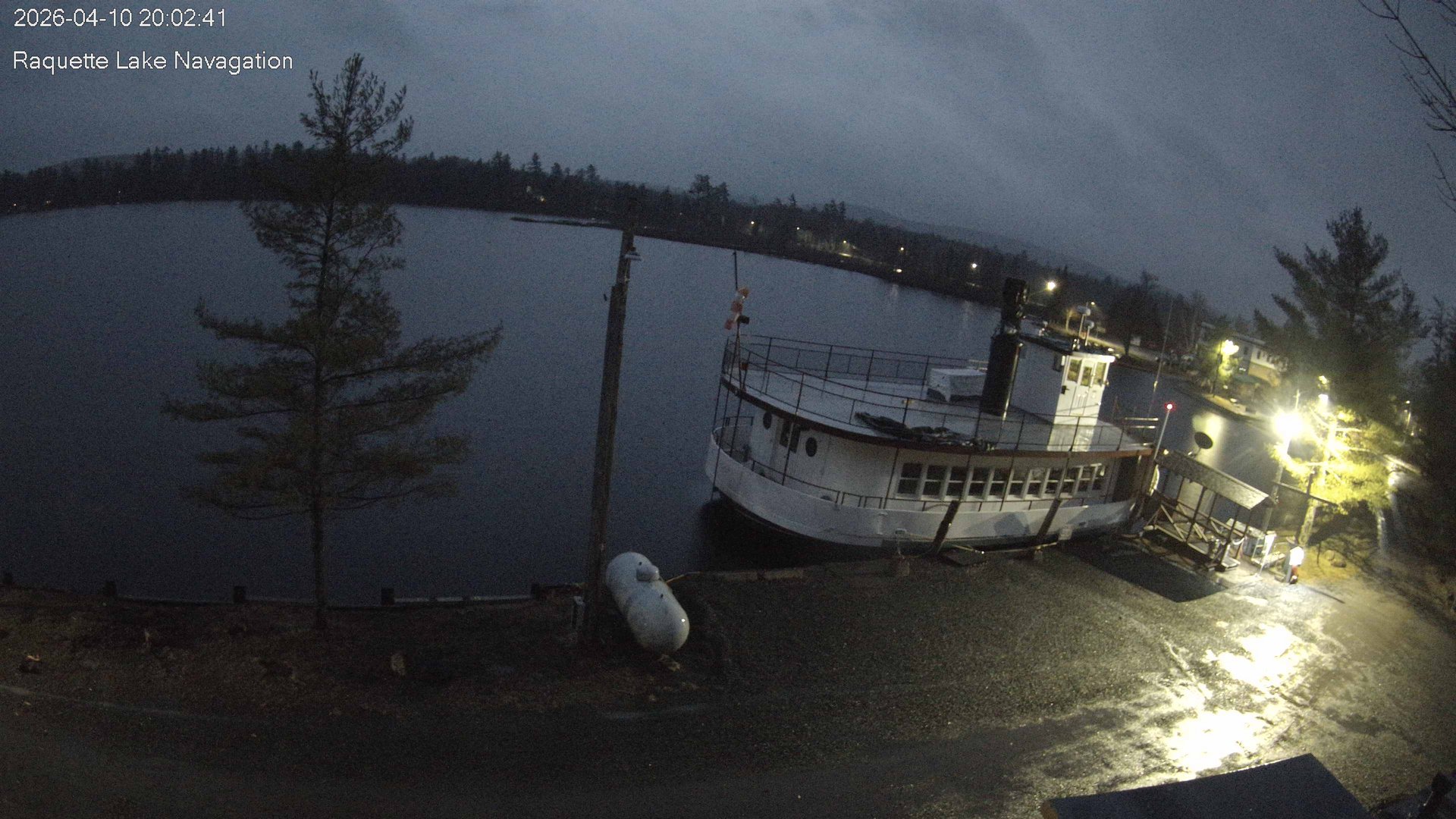 time-lapse frame, Raquette Lake Navigation  webcam
