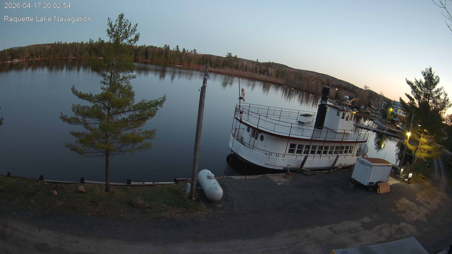 time-lapse frame, Raquette Lake Navigation  webcam