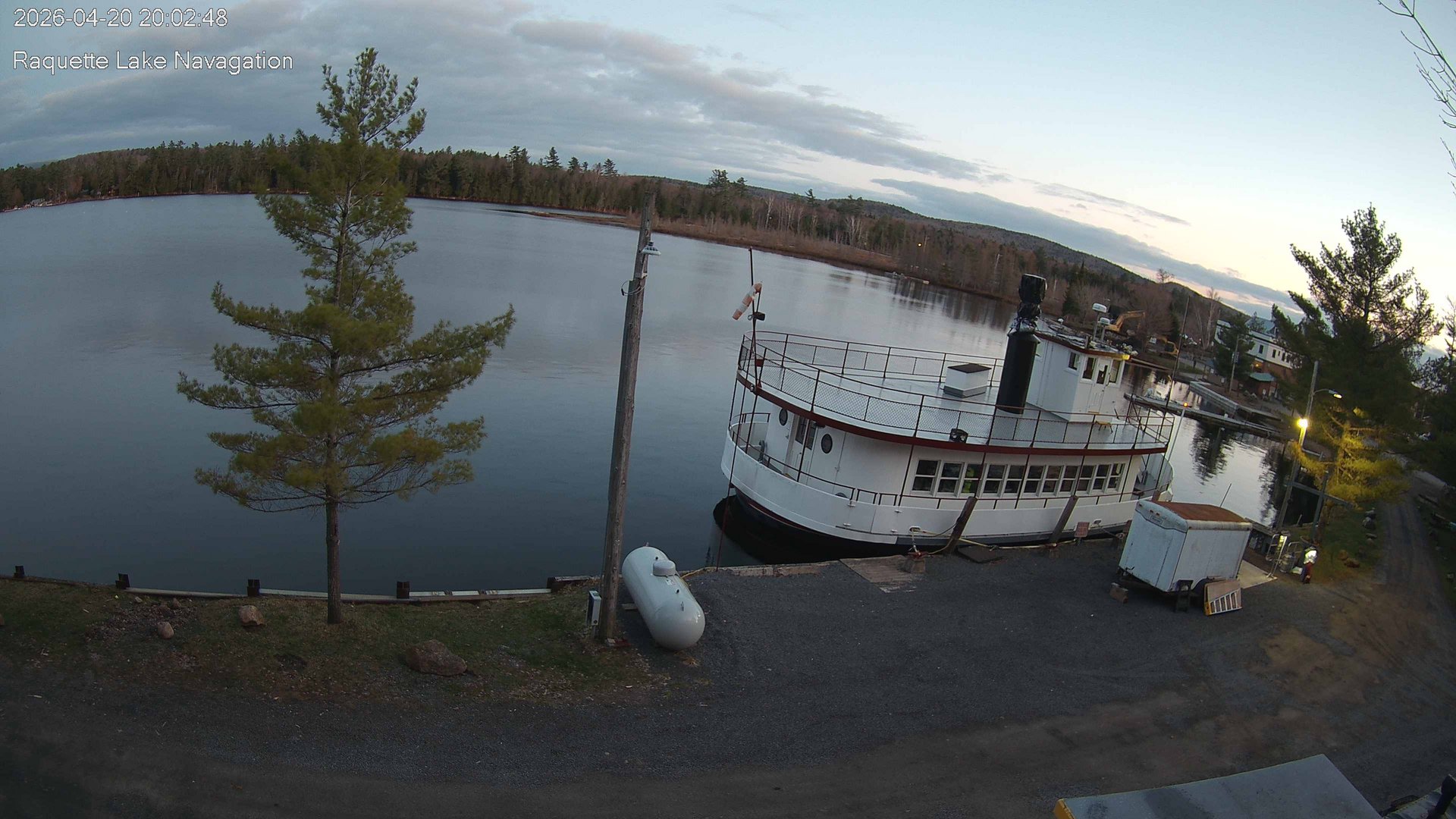 time-lapse frame, Raquette Lake Navigation  webcam