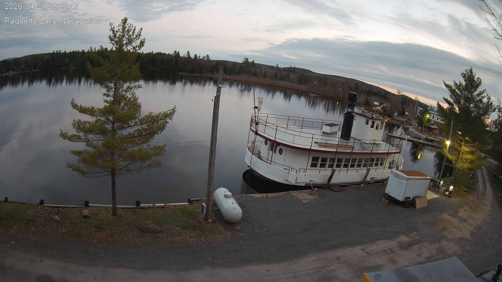 time-lapse frame, Raquette Lake Navigation  webcam