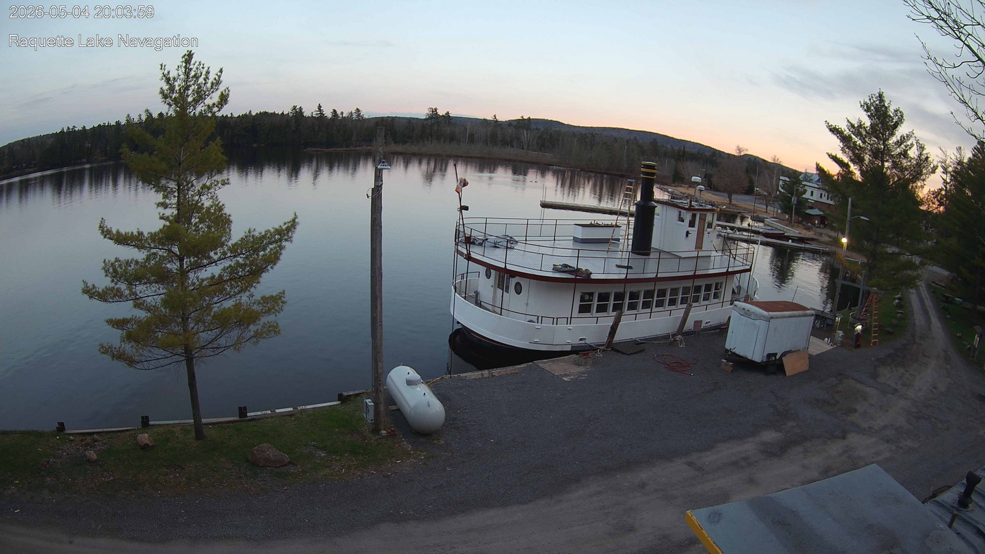 time-lapse frame, Raquette Lake Navigation  webcam