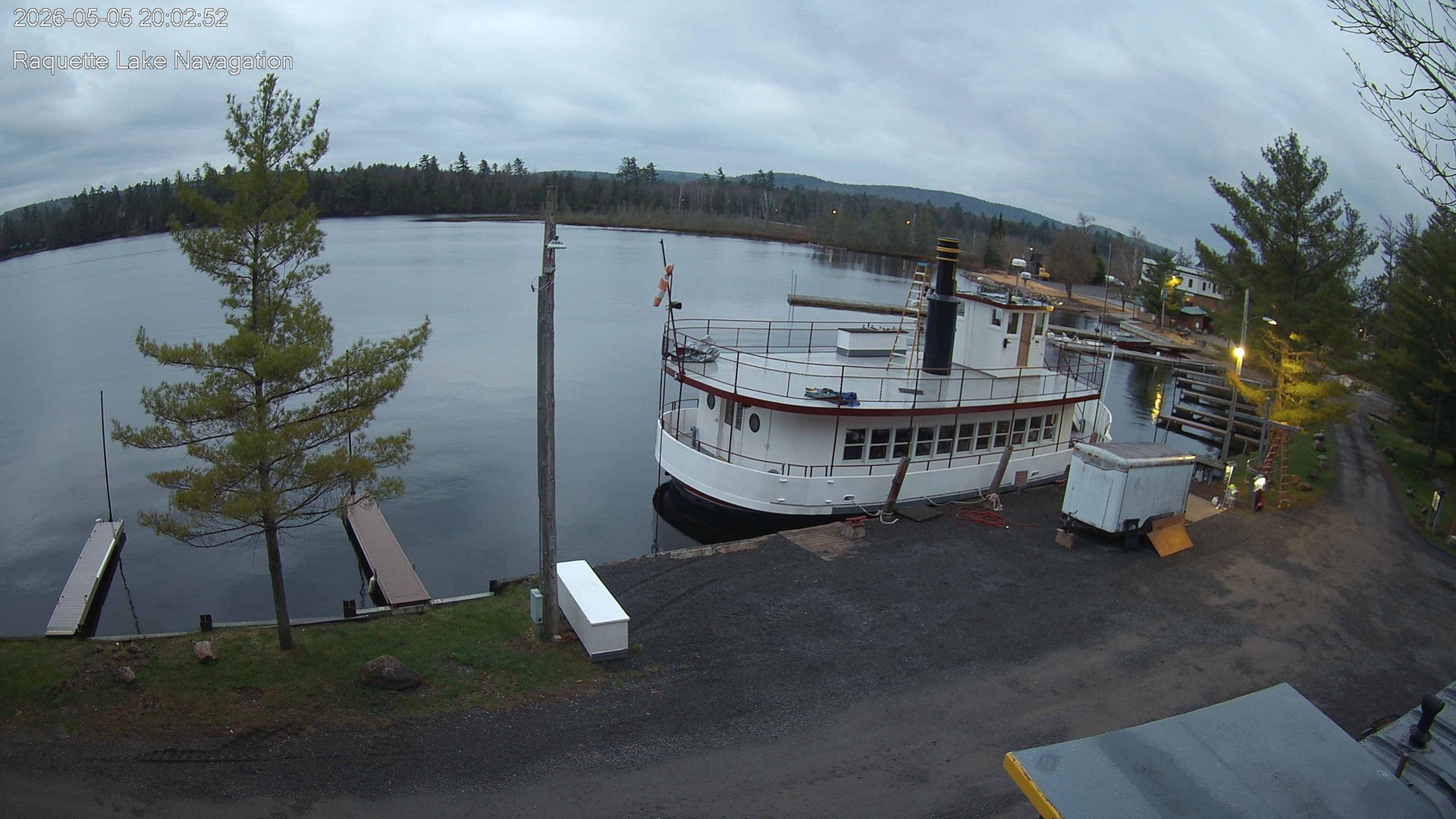 time-lapse frame, Raquette Lake Navigation  webcam