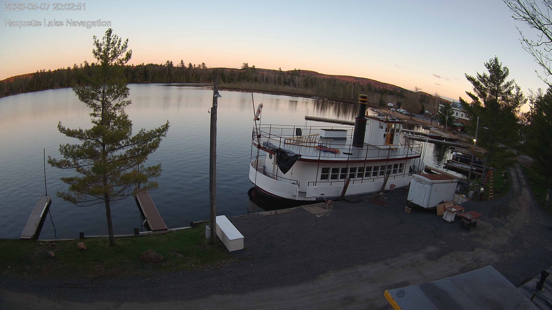 time-lapse frame, Raquette Lake Navigation  webcam