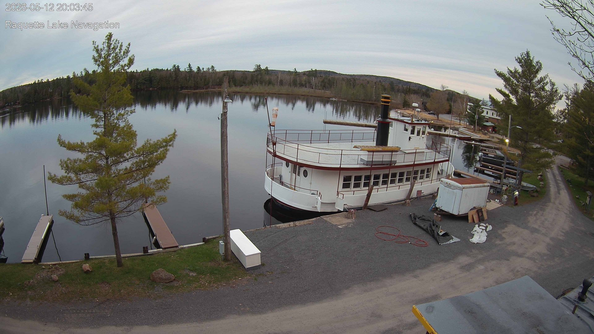 time-lapse frame, Raquette Lake Navigation  webcam