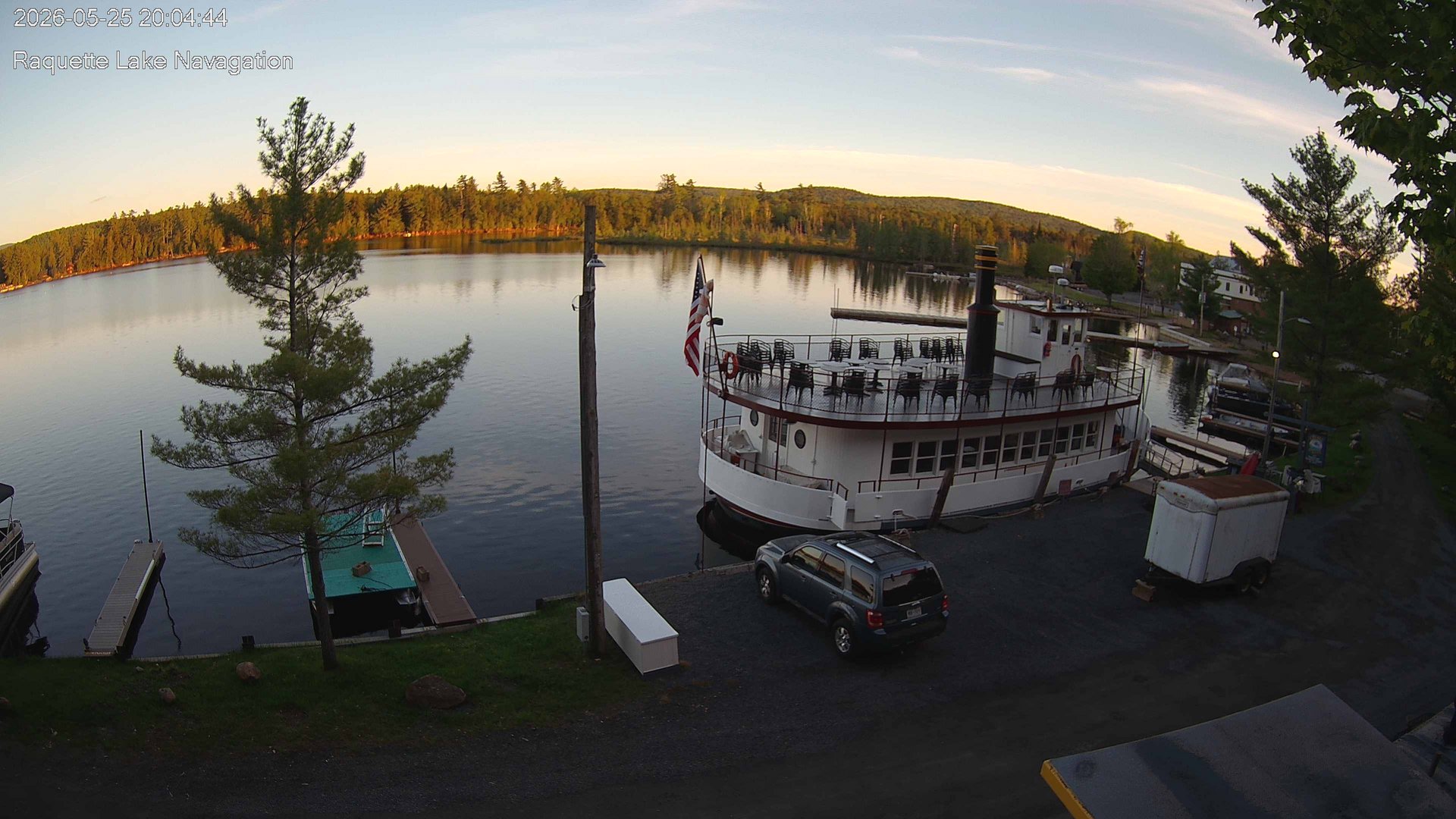 time-lapse frame, Raquette Lake Navigation  webcam