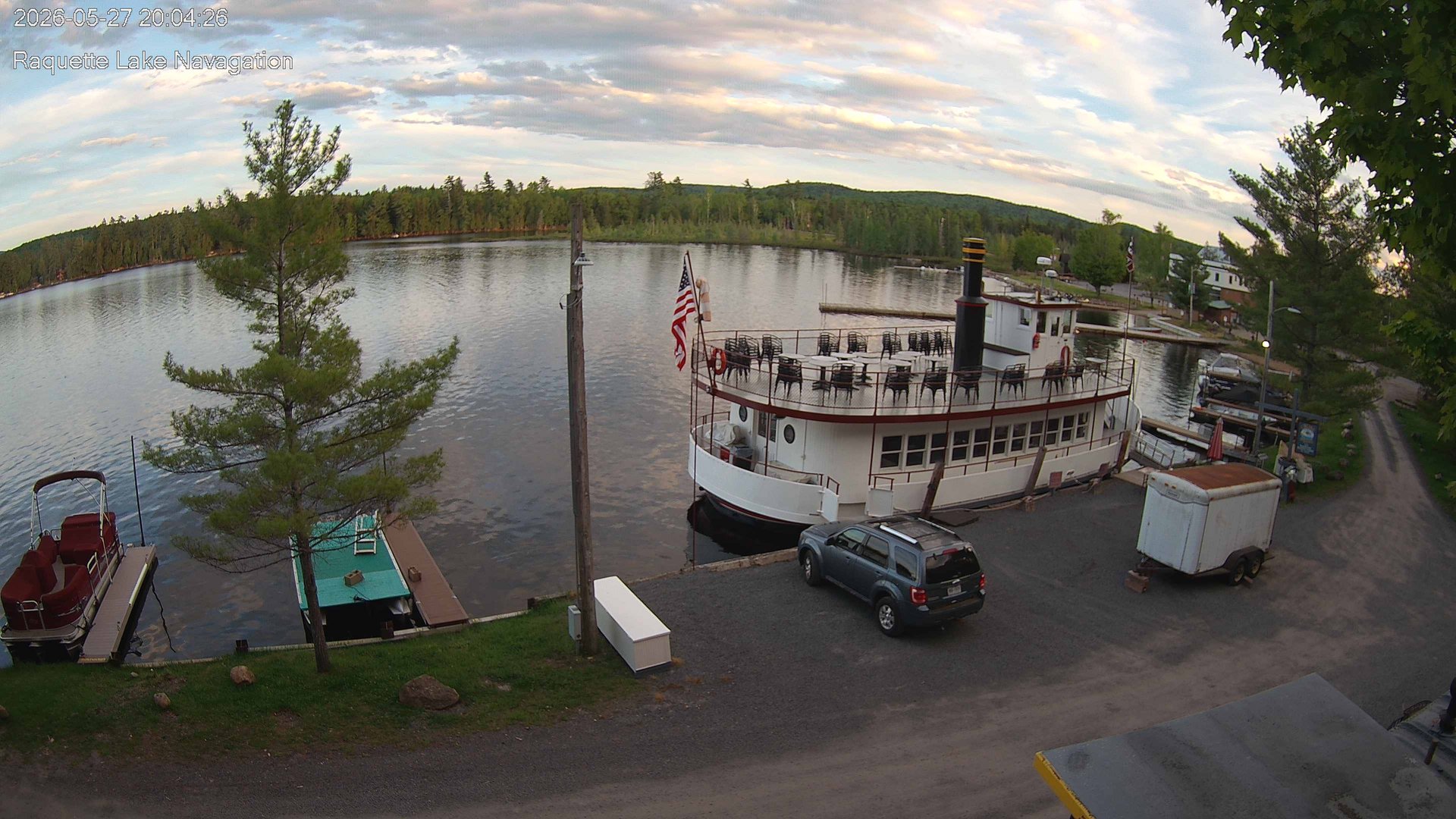 time-lapse frame, Raquette Lake Navigation  webcam