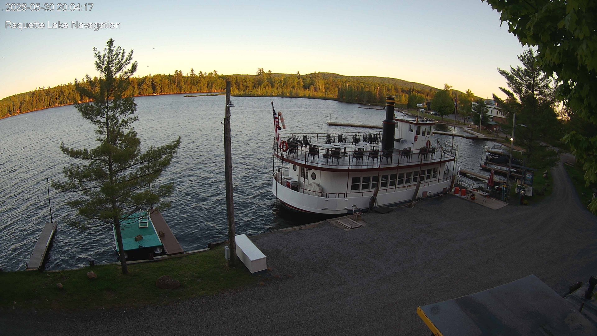 time-lapse frame, Raquette Lake Navigation  webcam